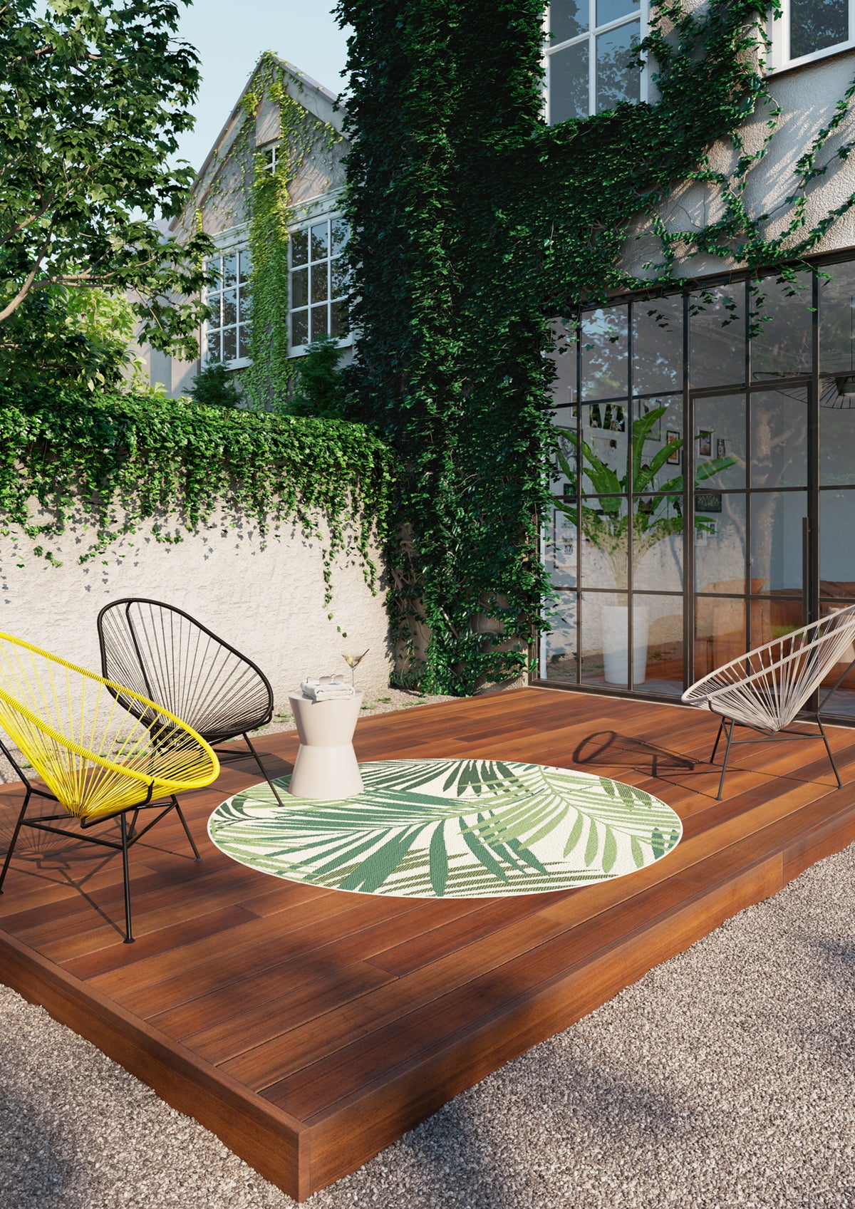 Garden Impressions Outdoor-Teppich Naturalis Palmblatt Ø160cm