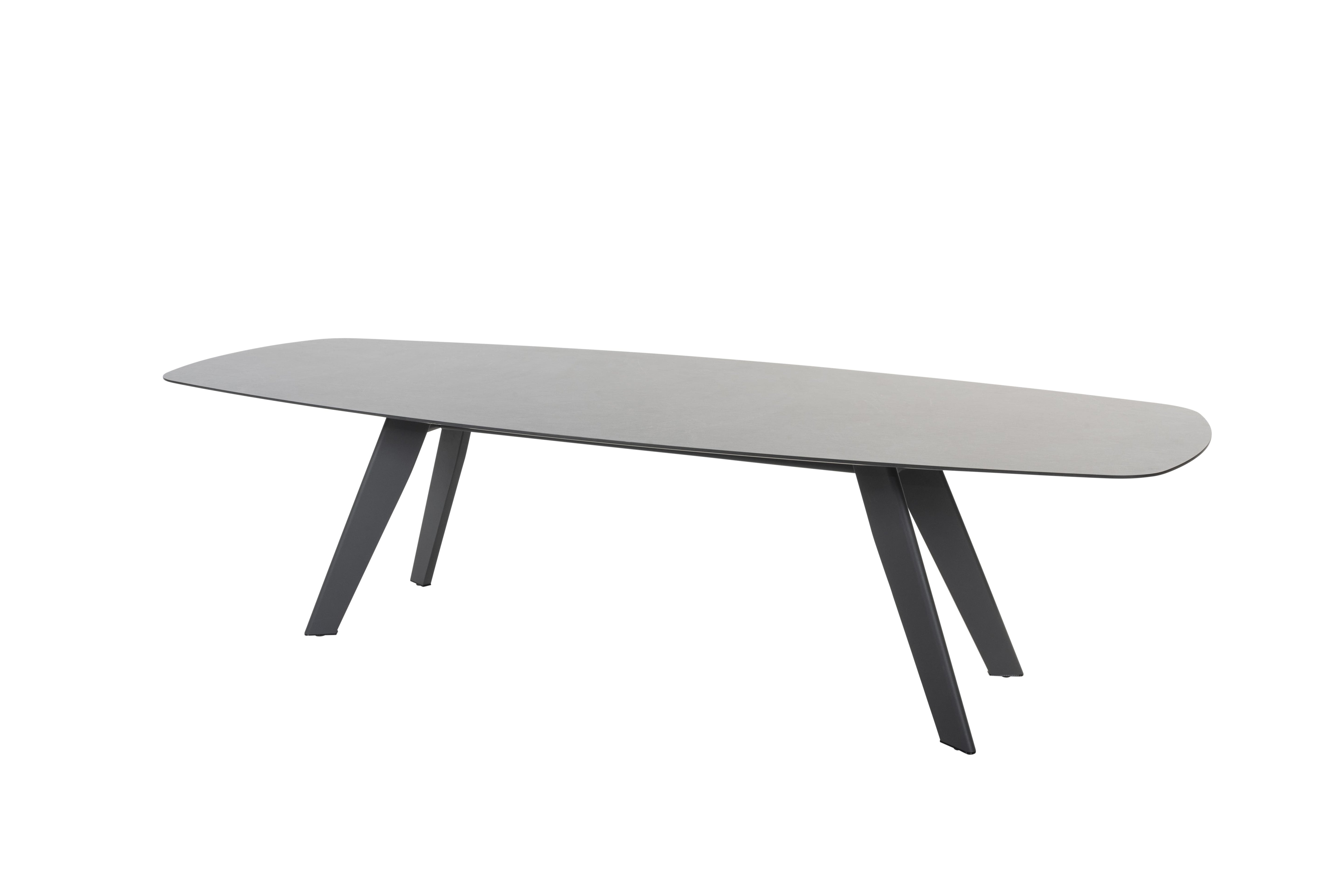 4 Seasons Outdoor Esstisch Montana HPL Schiefer Anthrazit 280x113cm