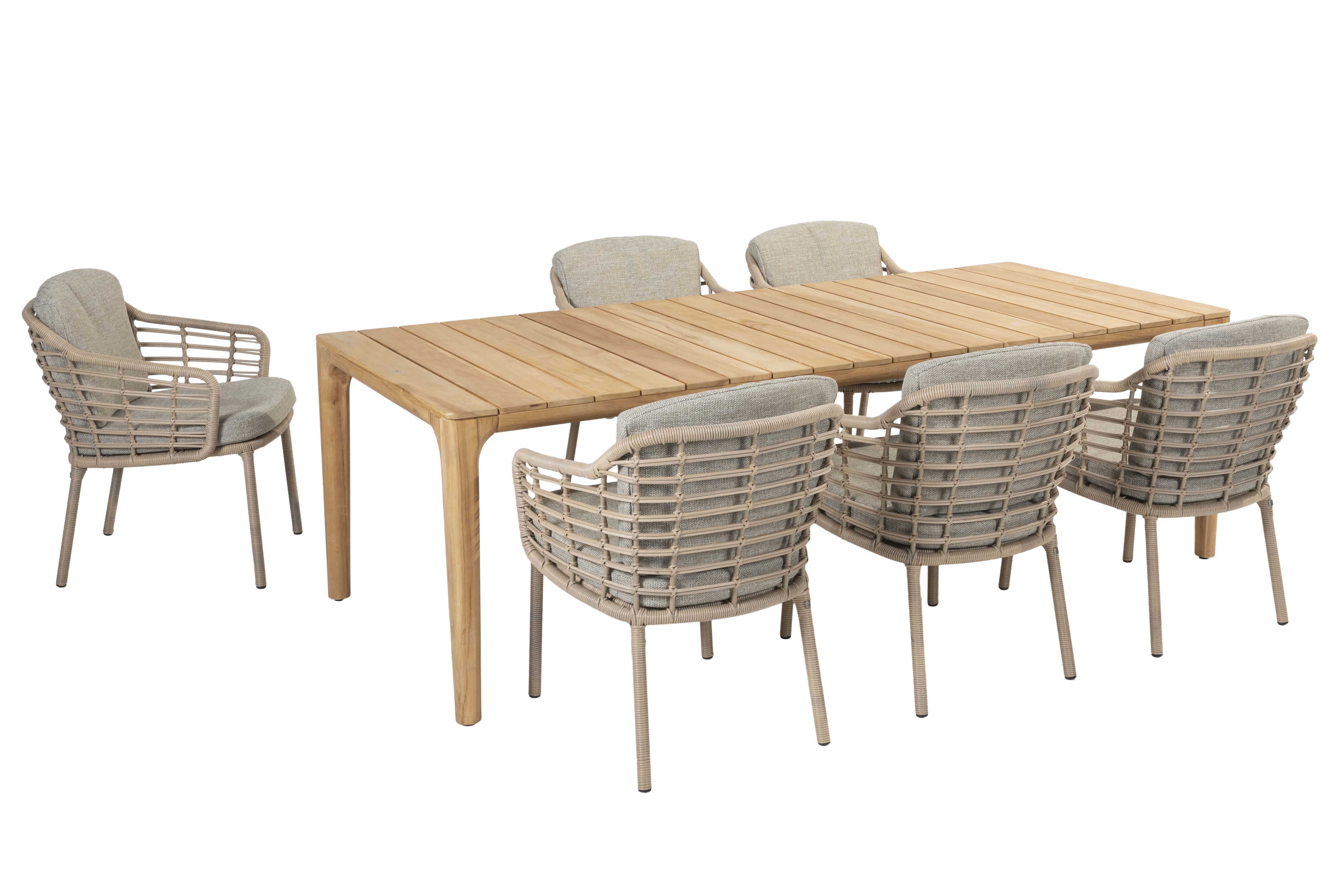 4 Seasons Outdoor Diningset Como-Liam 240cm 7-delig
