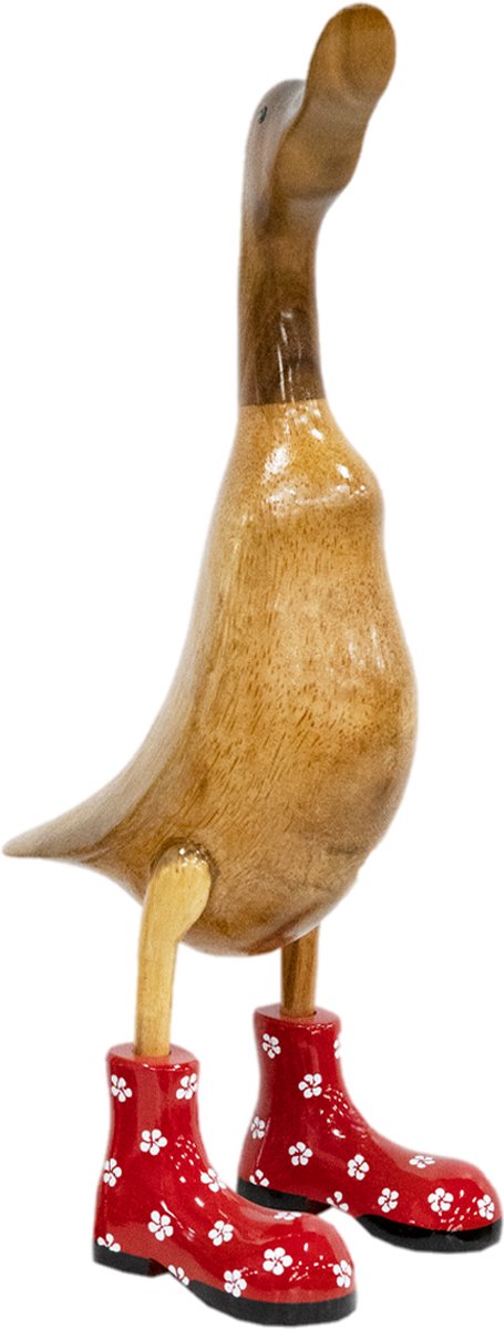 Jojo Living Entenrote Stiefel aus Holz, 48 cm