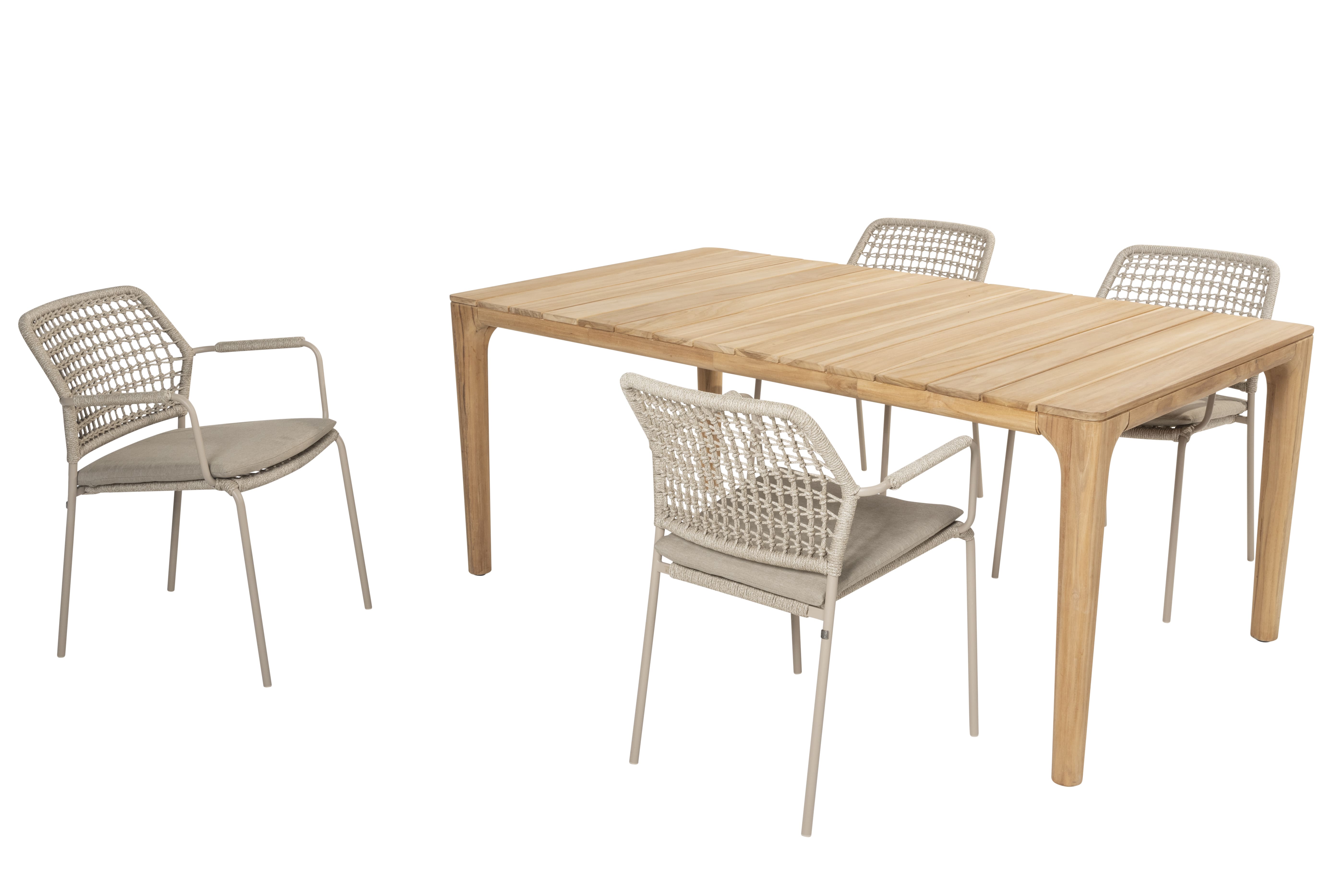 Taste 4SO Esszimmerset Barista Latte-Liam 180x100cm 5-teilig