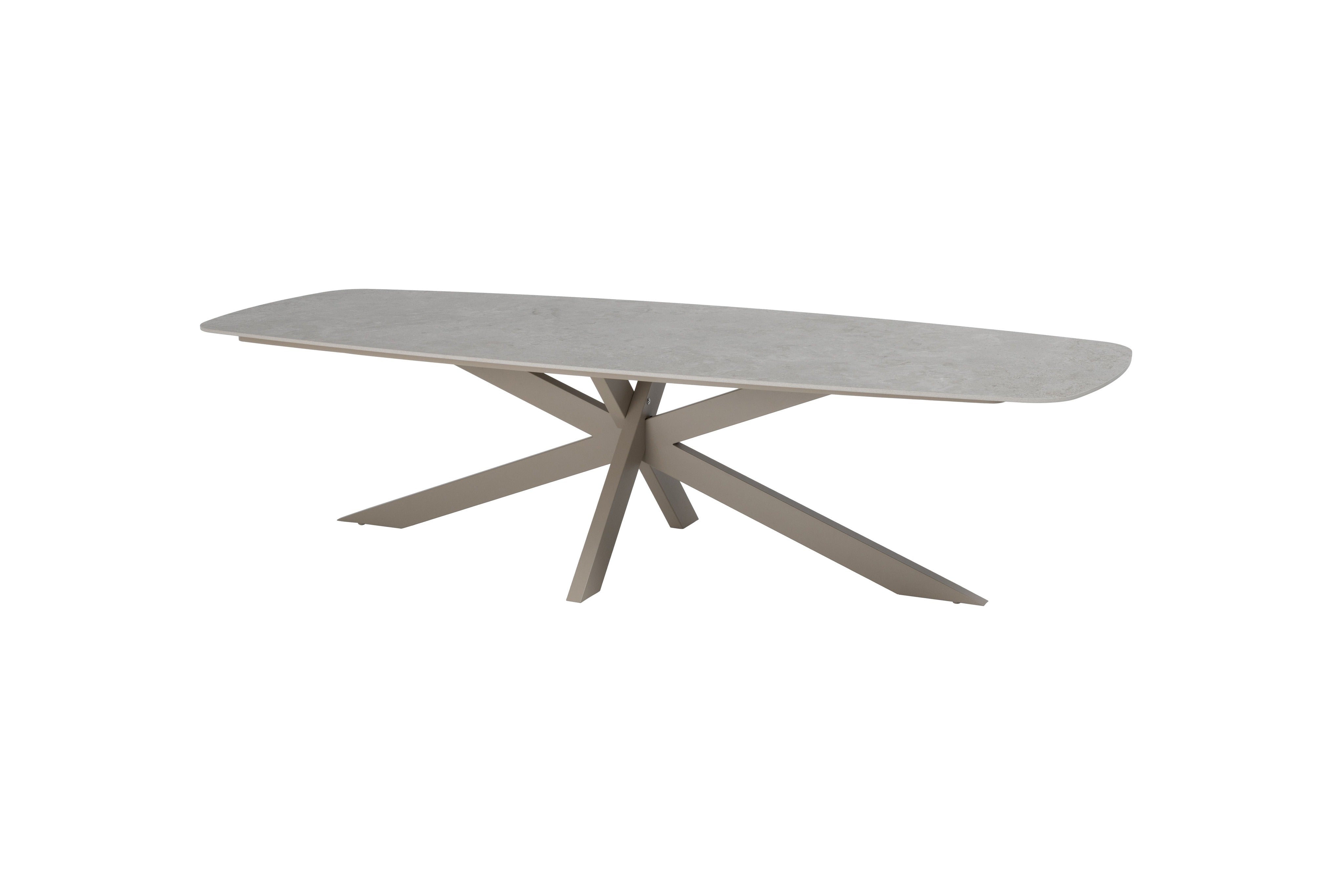 Taste 4SO Diningtafel Prado RVS/keramiek latte 300x110cm