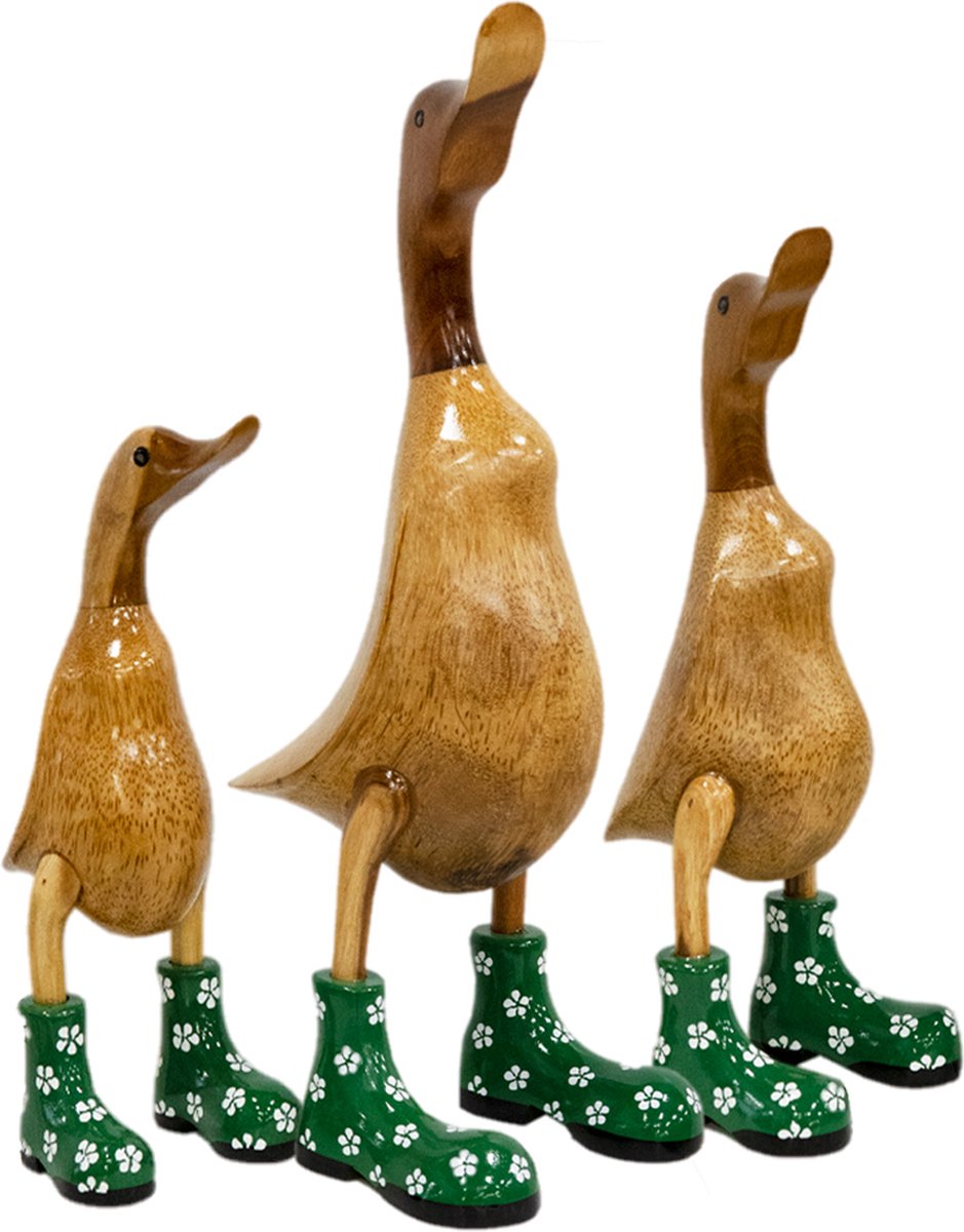 Jojo Living Holzstiefel in Entengrün, 48 cm