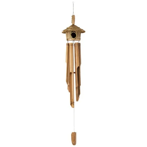 Jojo Living Bambus Windspiel Vogelhaus rund