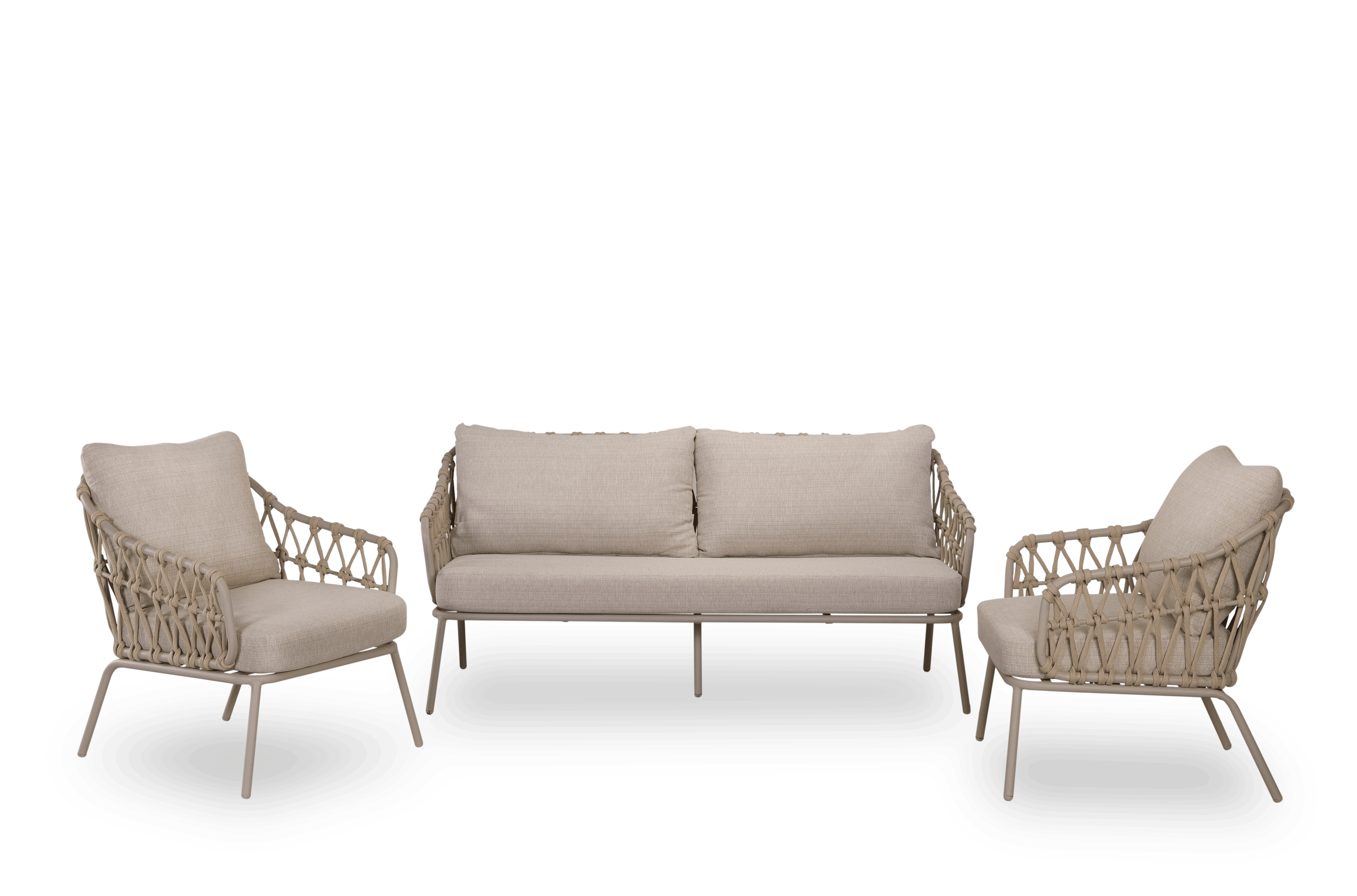 Mondial Living Connor Loungeset sandy beach 3-delig