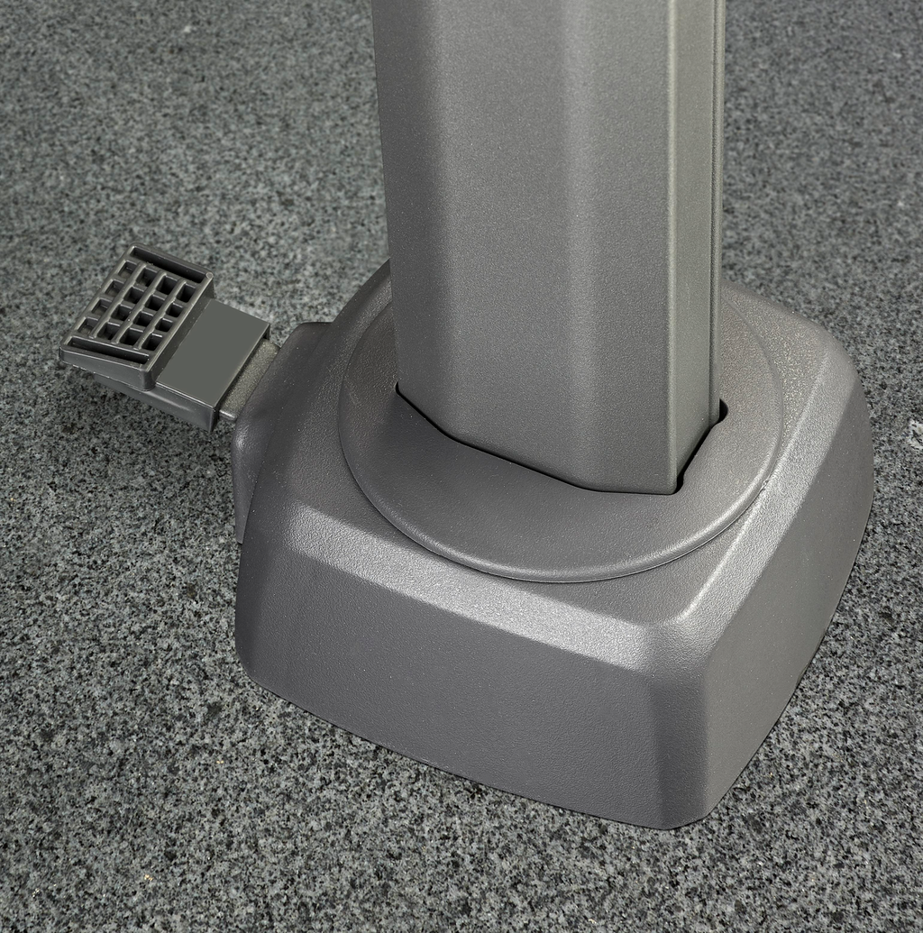 Schwimmender Platinum-Sonnenschirm Challenger T² Premium 260 x 350 cm, verblasstes Schwarz