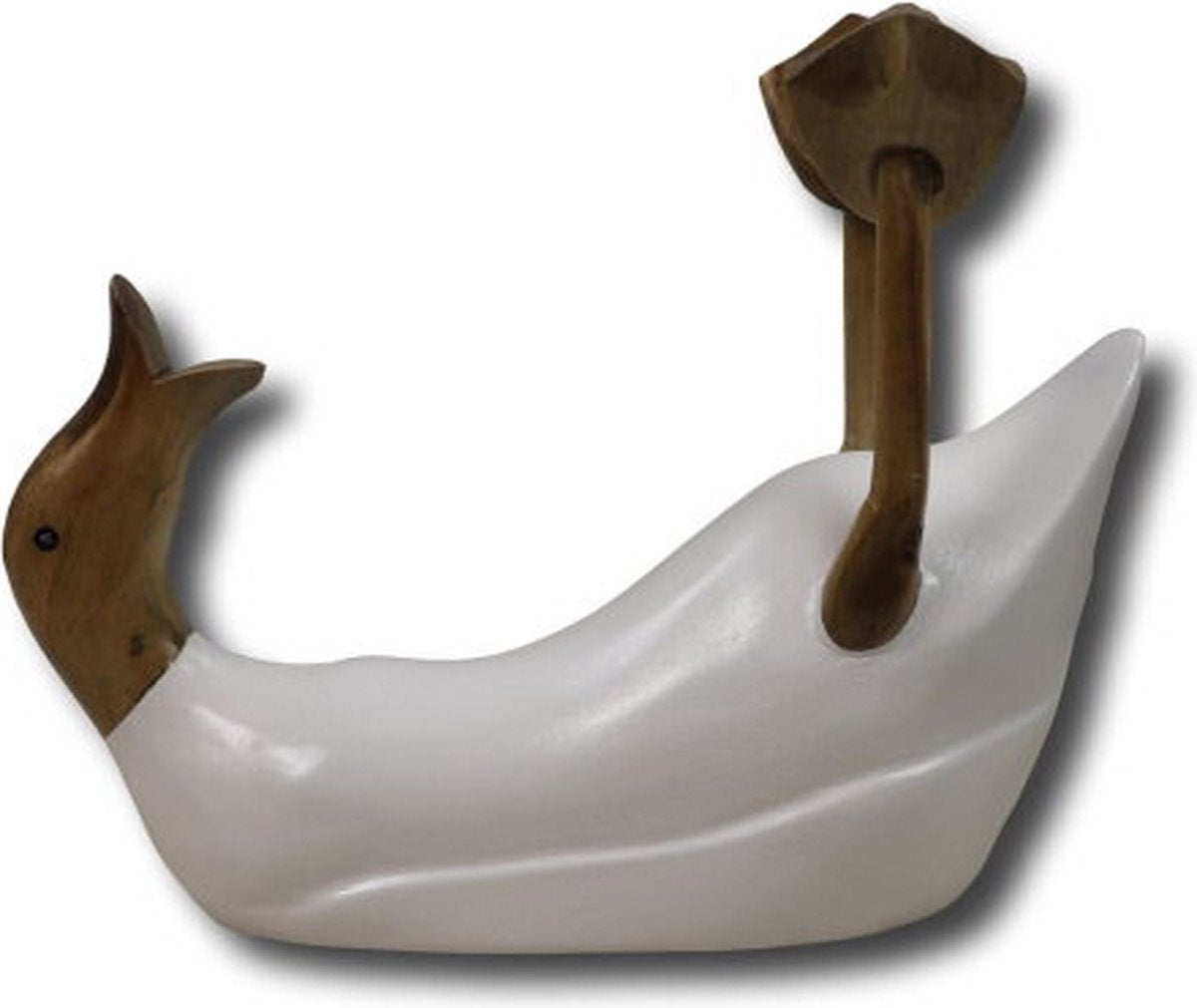 Jojo Living Holzflaschenhalter Ente weiß