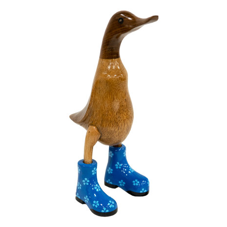 Jojo Living Holzstiefel in Entenblau, 26 cm