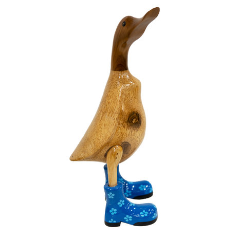 Jojo Living Entenblaue Holzstiefel 32 cm