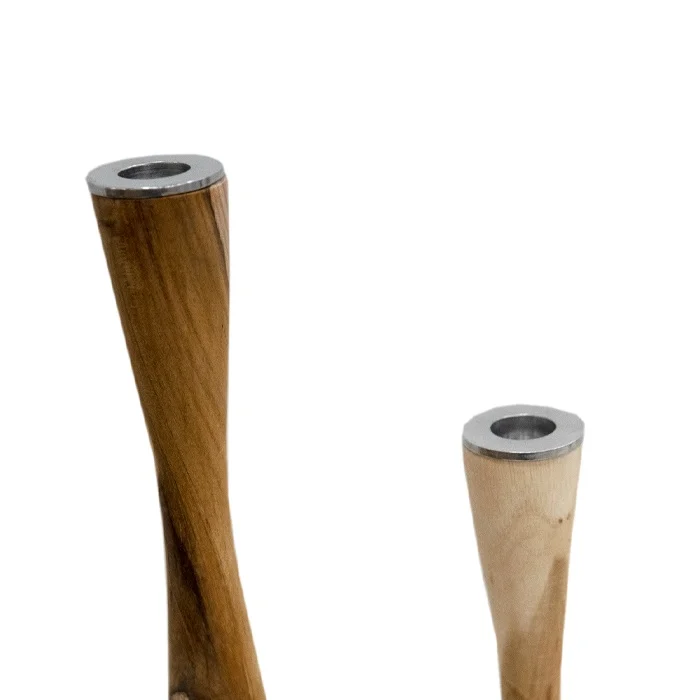 Jojo Living Kerzenständer Teakholz-Set 2