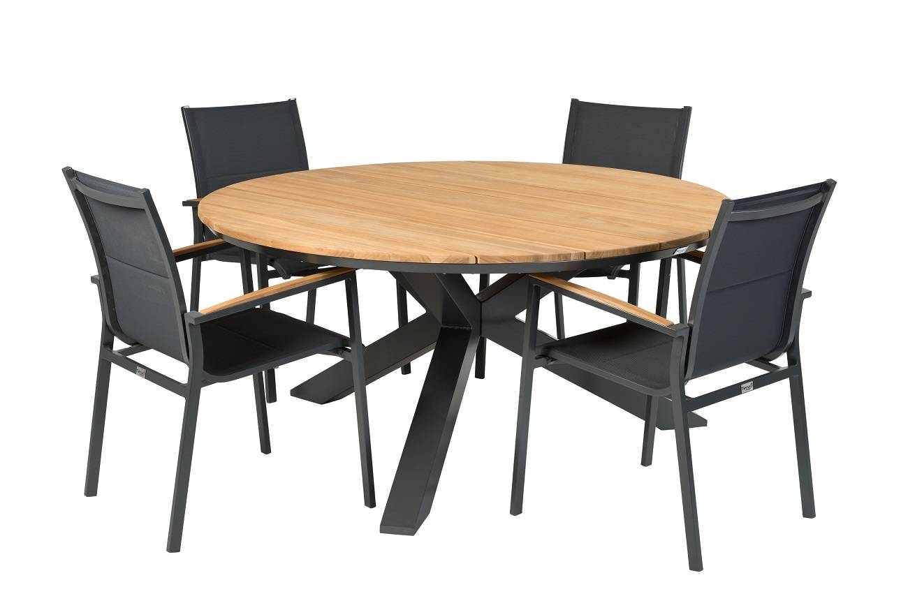 Tierra Outdoor Diningset Foxx - Omnigo ø150cm 5-teilig