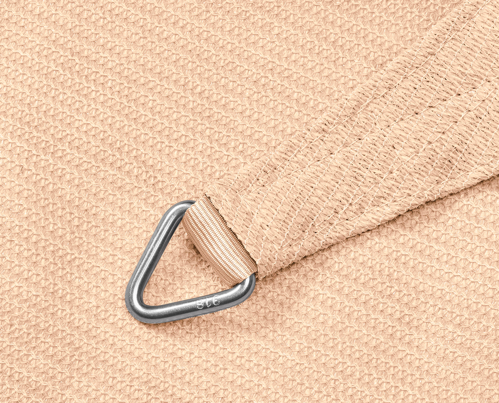 Coolfit-Dreieck 5,0 x 5,0 x 5,0 m, gebrochenes Weiß