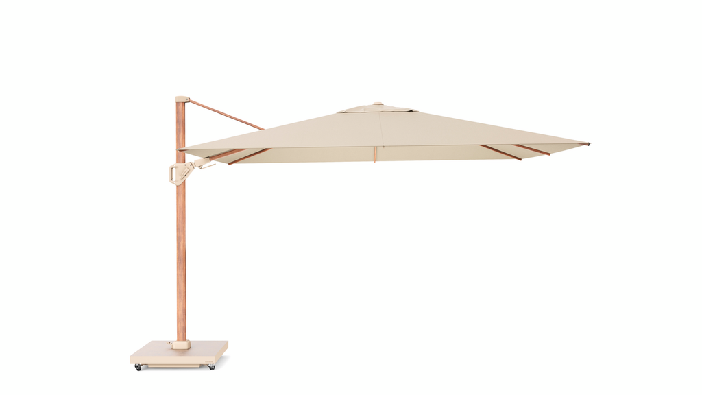Platinum Schwimmender Sonnenschirm Challenger T² Premium 260x350cm Teak/Champagner