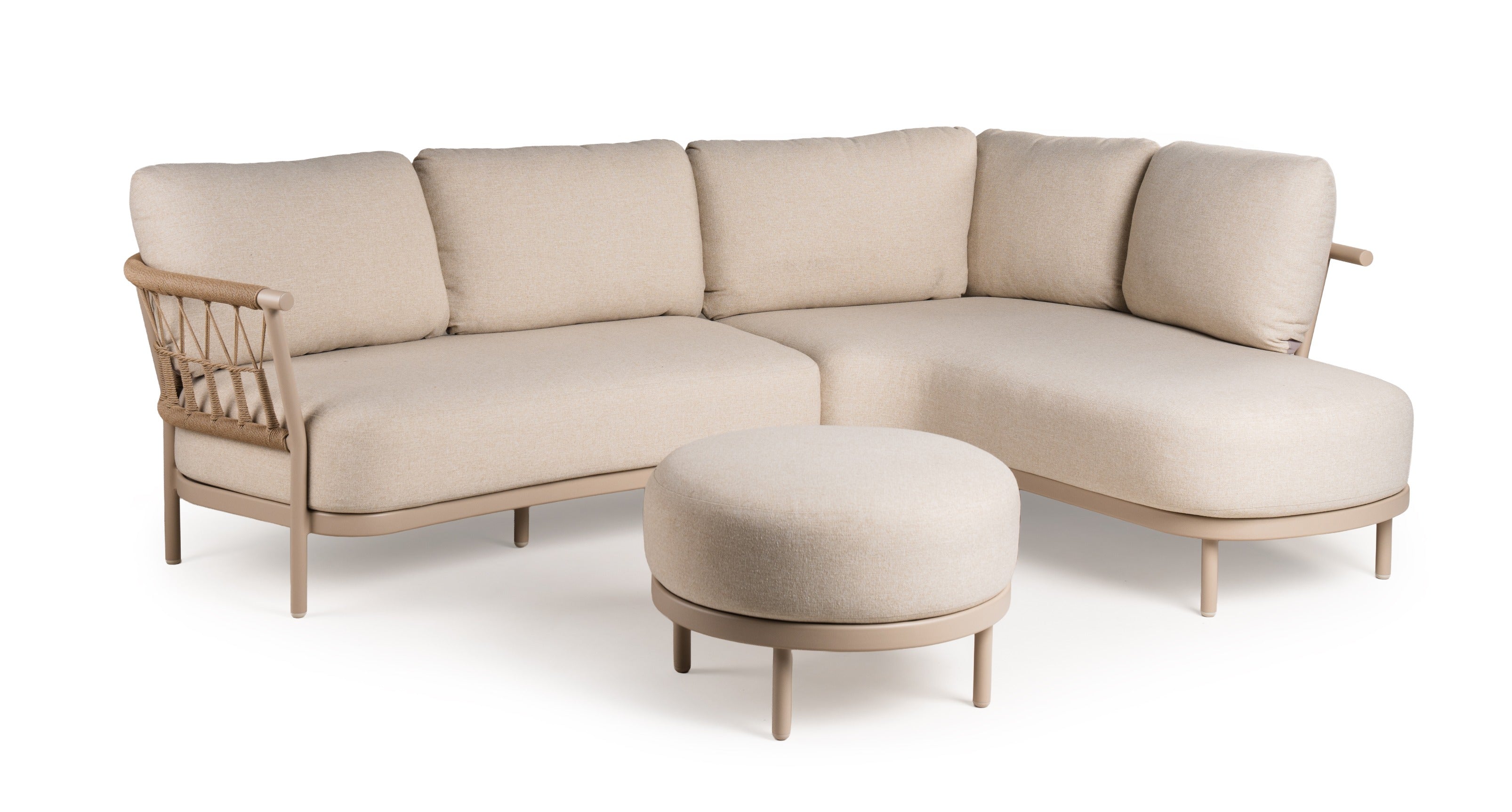 Tierra Outdoor Fresca Loungehoek Links champagne 3-delig