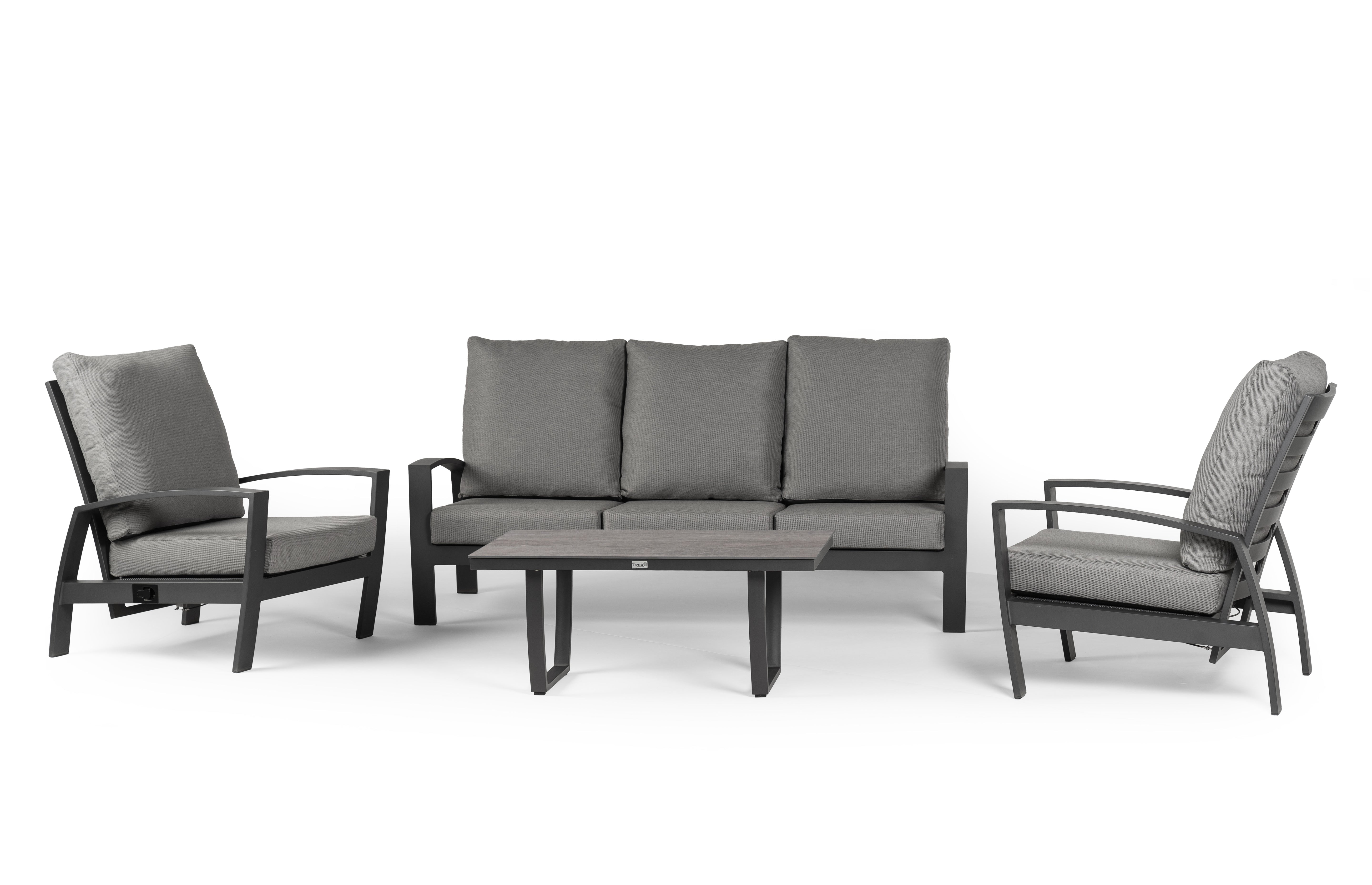 Tierra Outdoor Lounge-Set Valencia anthrazit 4-teilig
