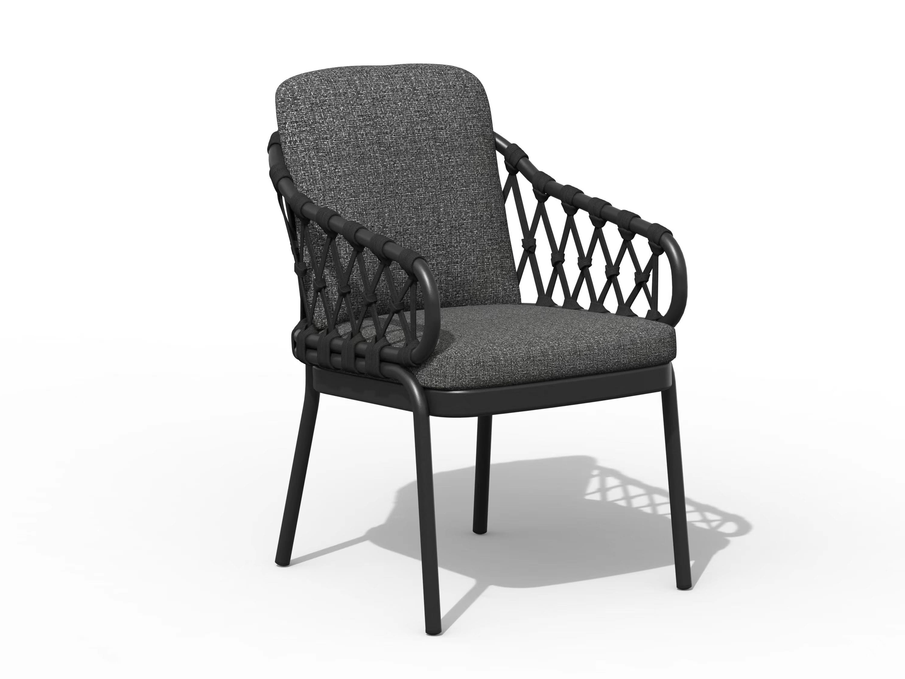 Tierra Outdoor-Esszimmerstuhl Natal Charchoal