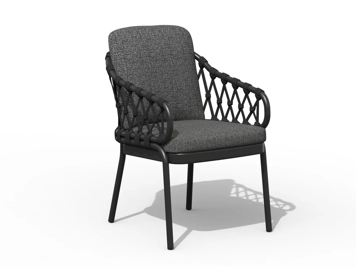 Tierra Outdoor Dining Set Natal anthrazit - Orbital Teak anthrazit Ø120cm 5-teilig