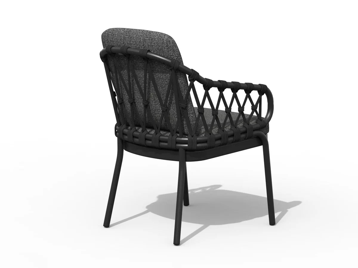 Tierra Outdoor Dining Set Natal anthrazit - Orbital Teak anthrazit Ø120cm 5-teilig