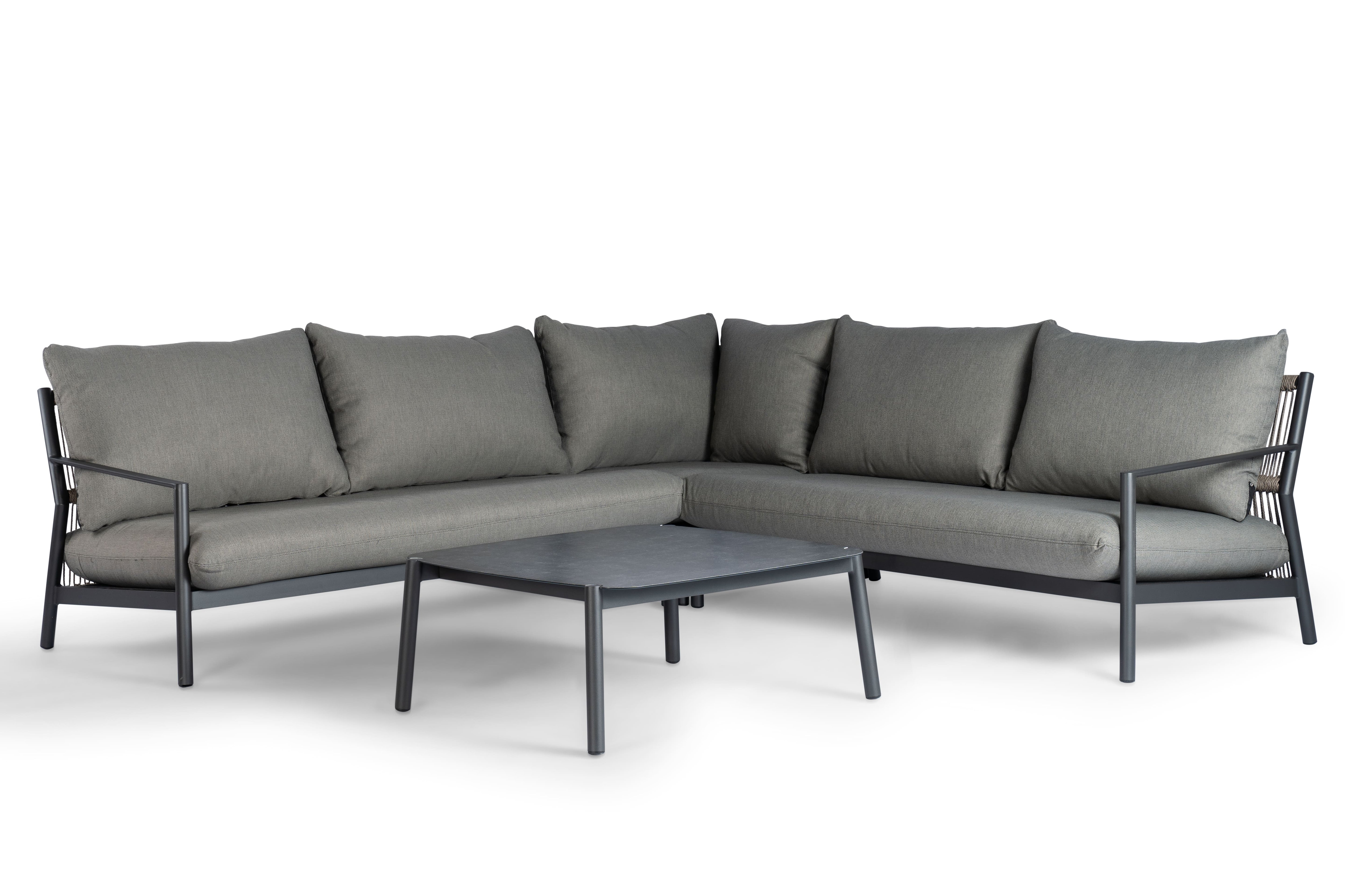 Tierra Outdoor Lounge Corner Monti Charcoal 4-teilig
