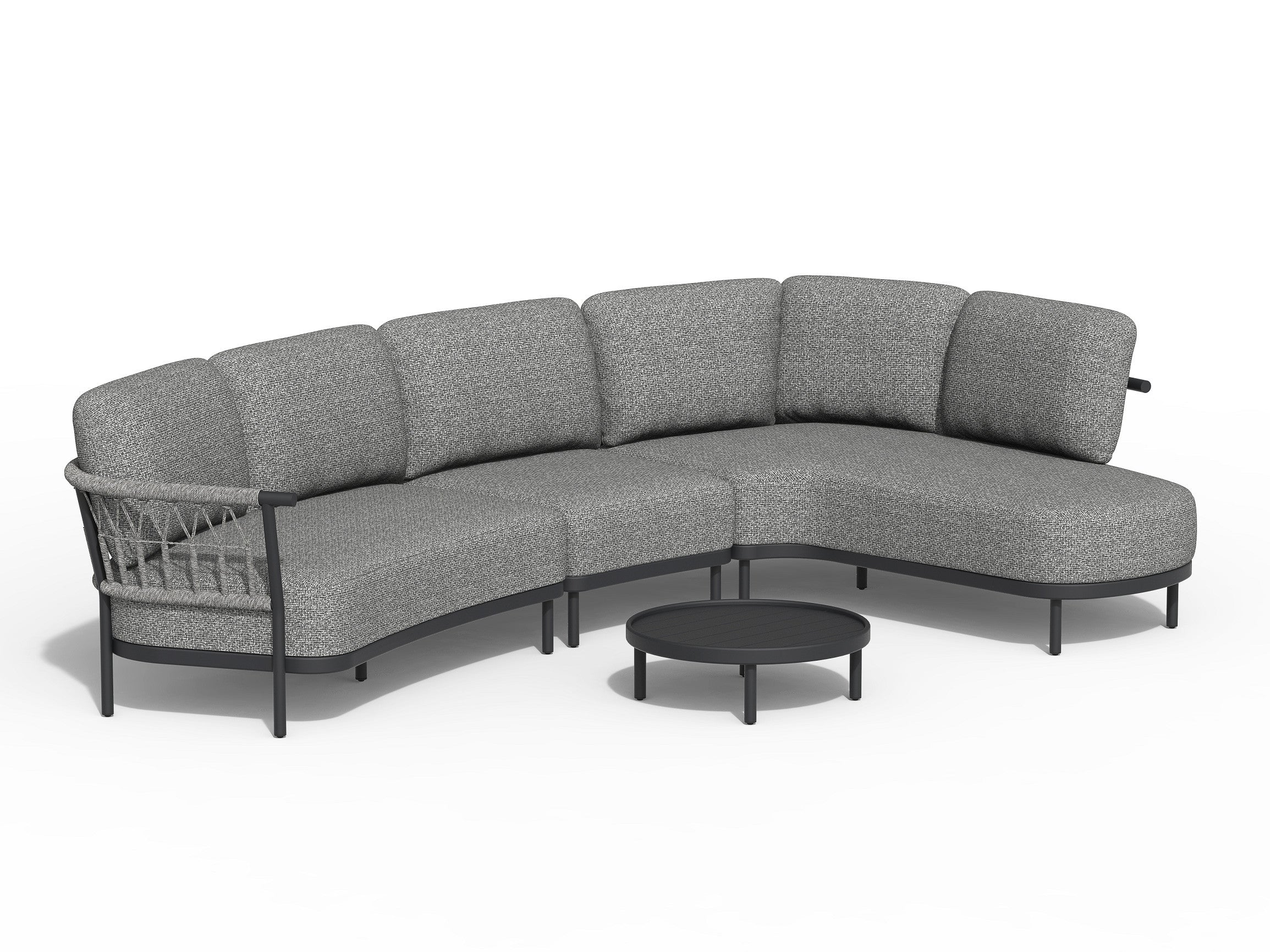 Tierra Outdoor Lounge Ecke Fresca Links Anthrazit 4-teilig
