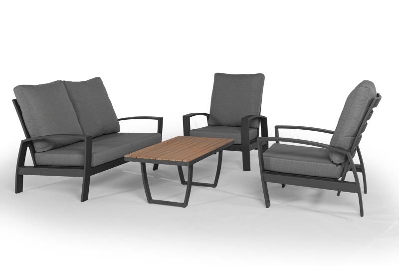 Tierra Outdoor Lounge-Set Valencia anthrazit 4-teilig