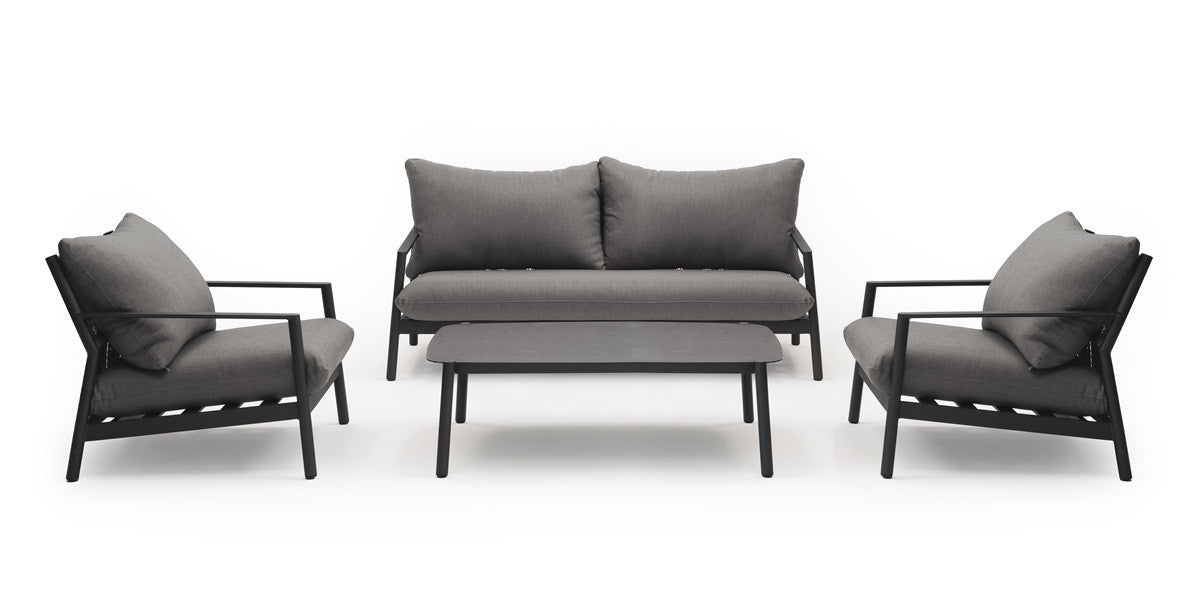 Tierra Outdoor Lounge-Set Monti Charcoal 4-teilig