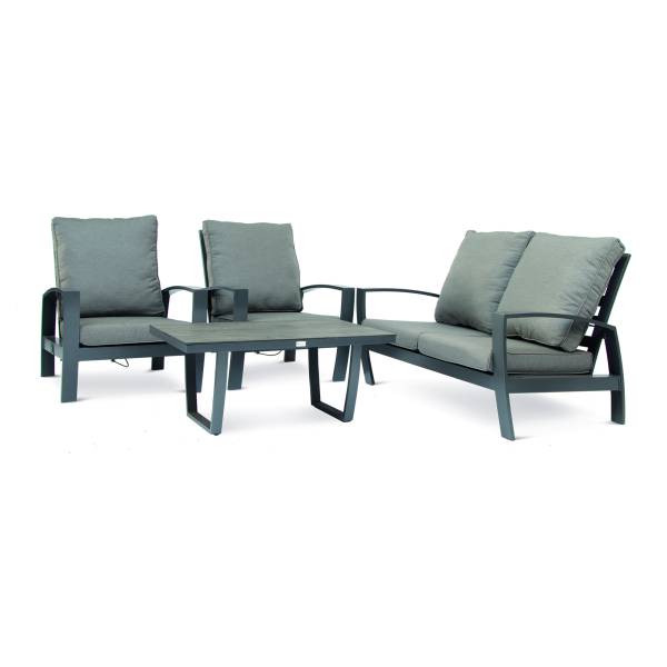 Tierra Outdoor Lounge-Set Valencia anthrazit 4-teilig