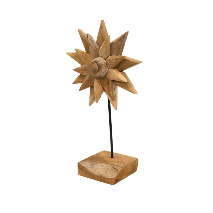 Jojo Living Sonnenblumen-Teakholz 55 cm