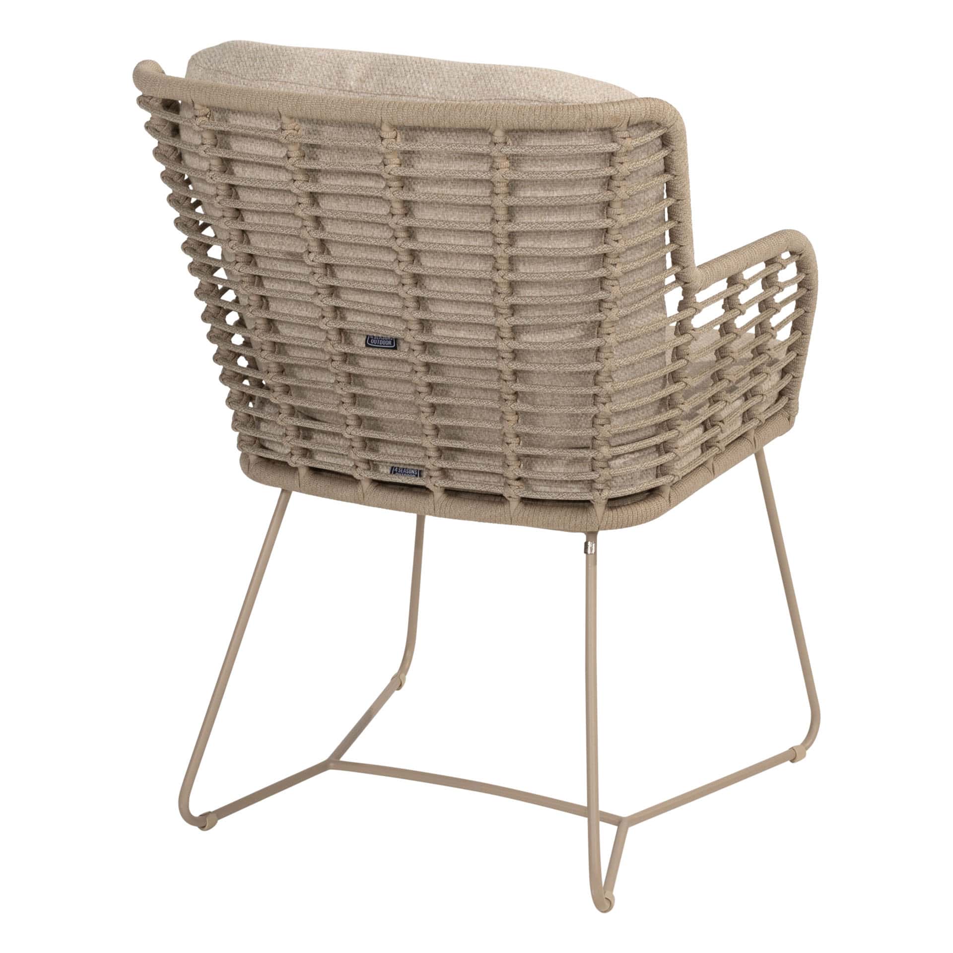 4 Seasons Outdoor-Esszimmerstuhl Fabrice Latte