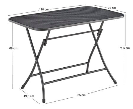 Kettler Klapptisch Stretckmetall 110x70cm
