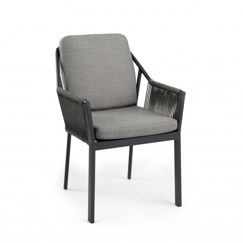 Tierra Outdoor Dining Set Liv anthrazit - Briga waldgrau 240x100cm 7-teilig