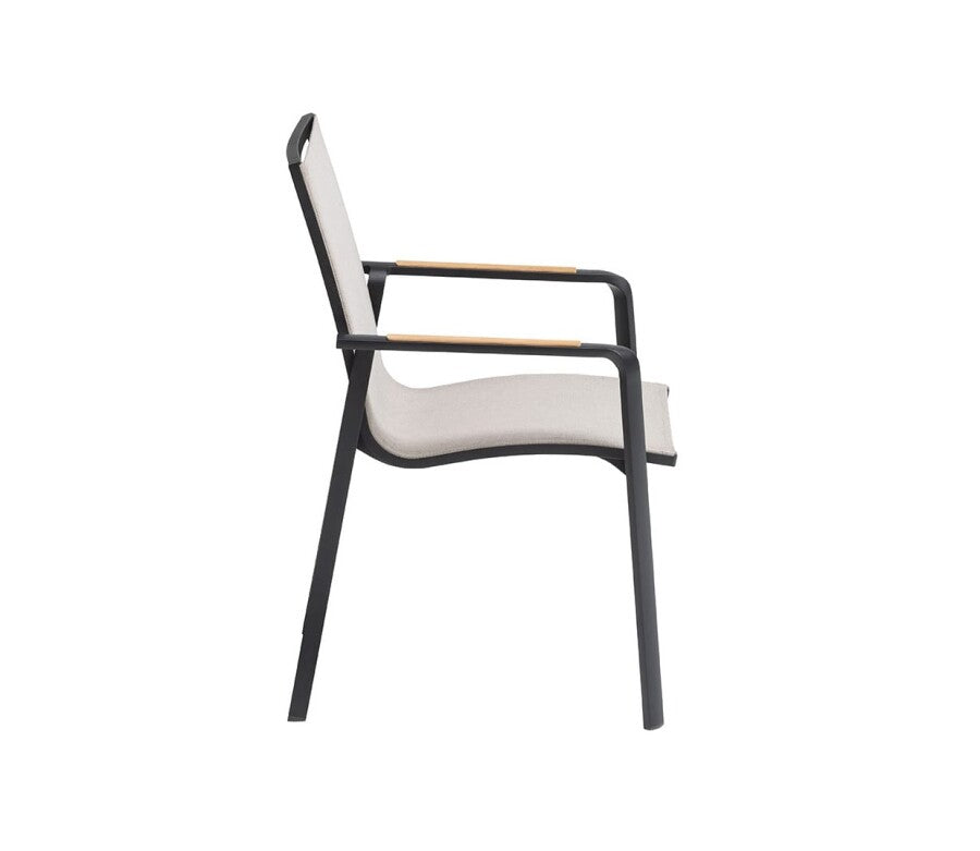 Kettler Stapelstuhl Queens Alu/Teak