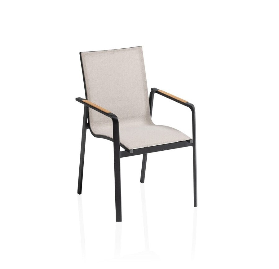 Kettler Stapelstuhl Queens Alu/Teak