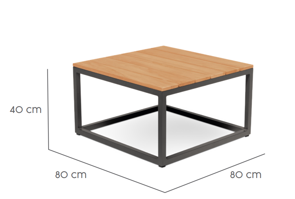 Tierra Outdoor Loungetisch Rio Teak L 80x80cm