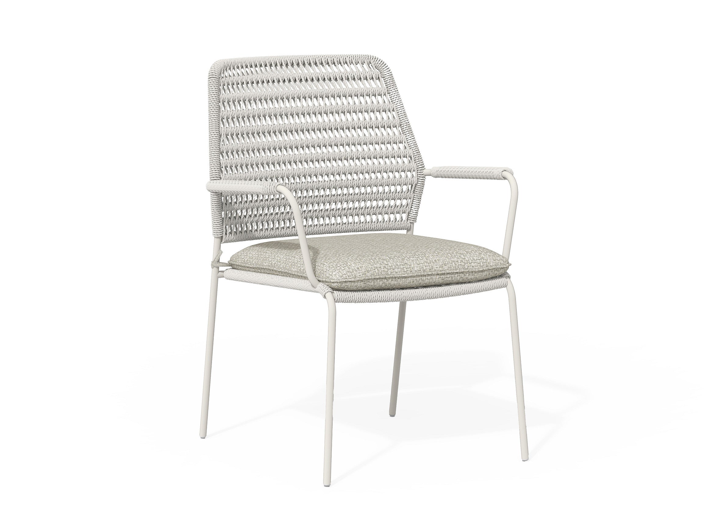 Tierra Outdoor Stapelstuhl David cremeweiß