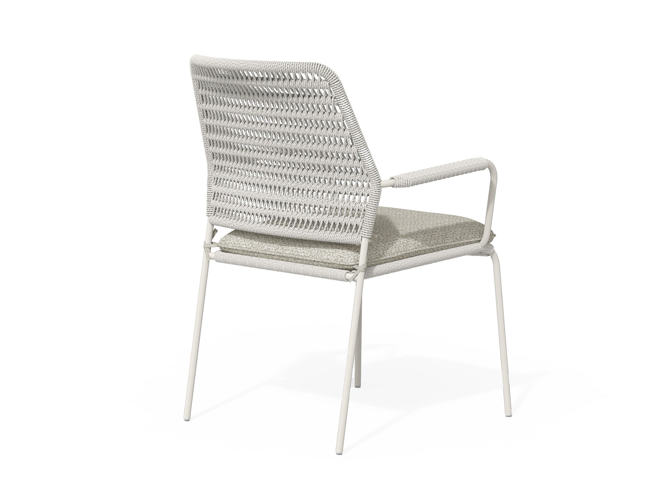 Tierra Outdoor Stapelstuhl David cremeweiß