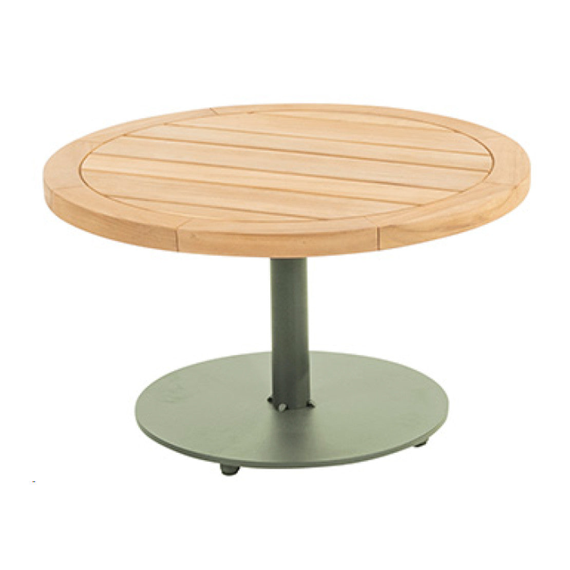 4 Seasons Outdoor Lounge Tisch Volta Ø60x35cm Edelstahl/Teak oliv