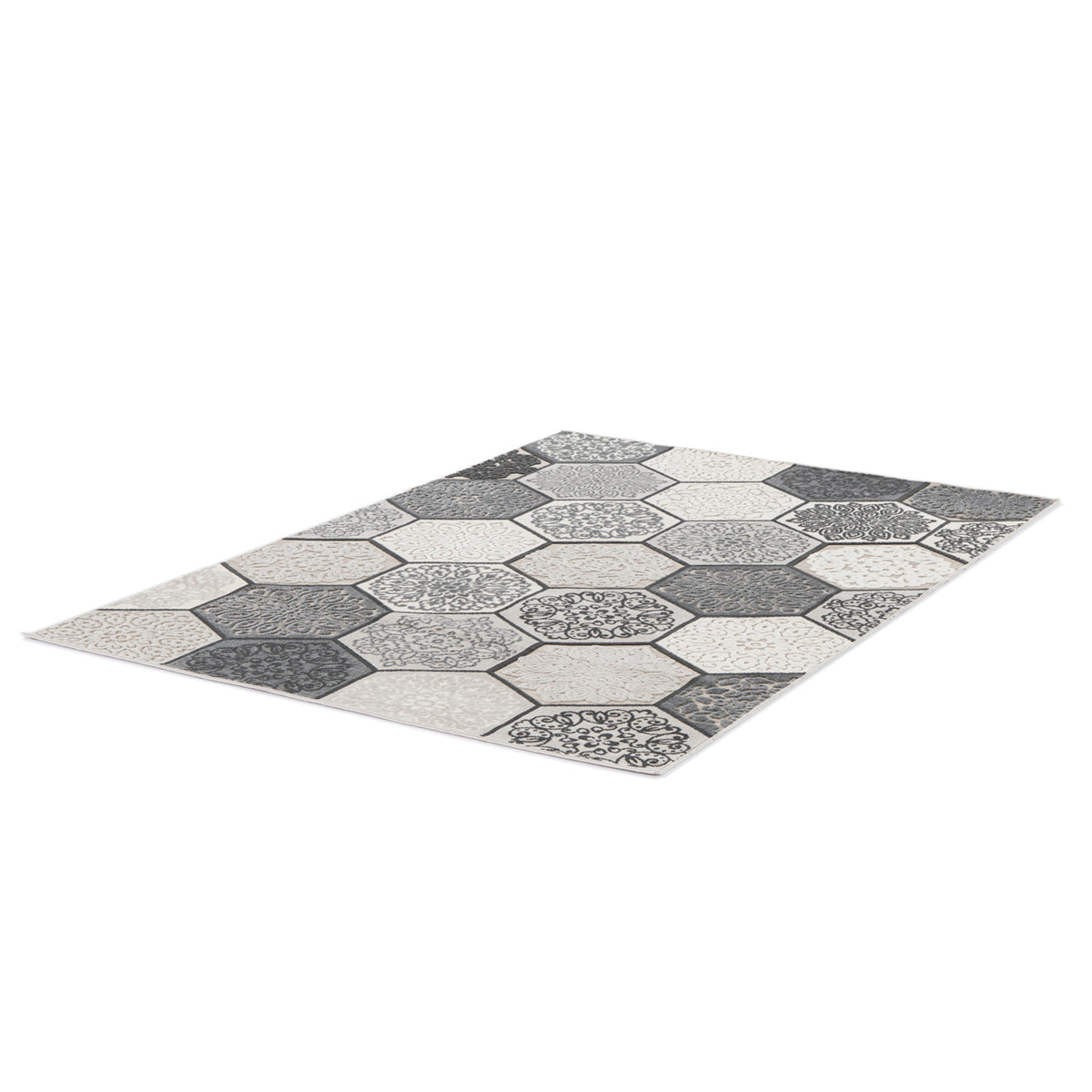 Garden Impressions Hexagon Outdoor-Teppich 200x290 schwarz