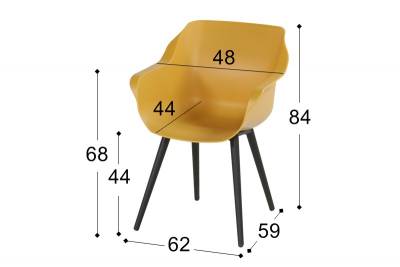 Hartman Sophie Studio-Sessel schwarz-currygelb