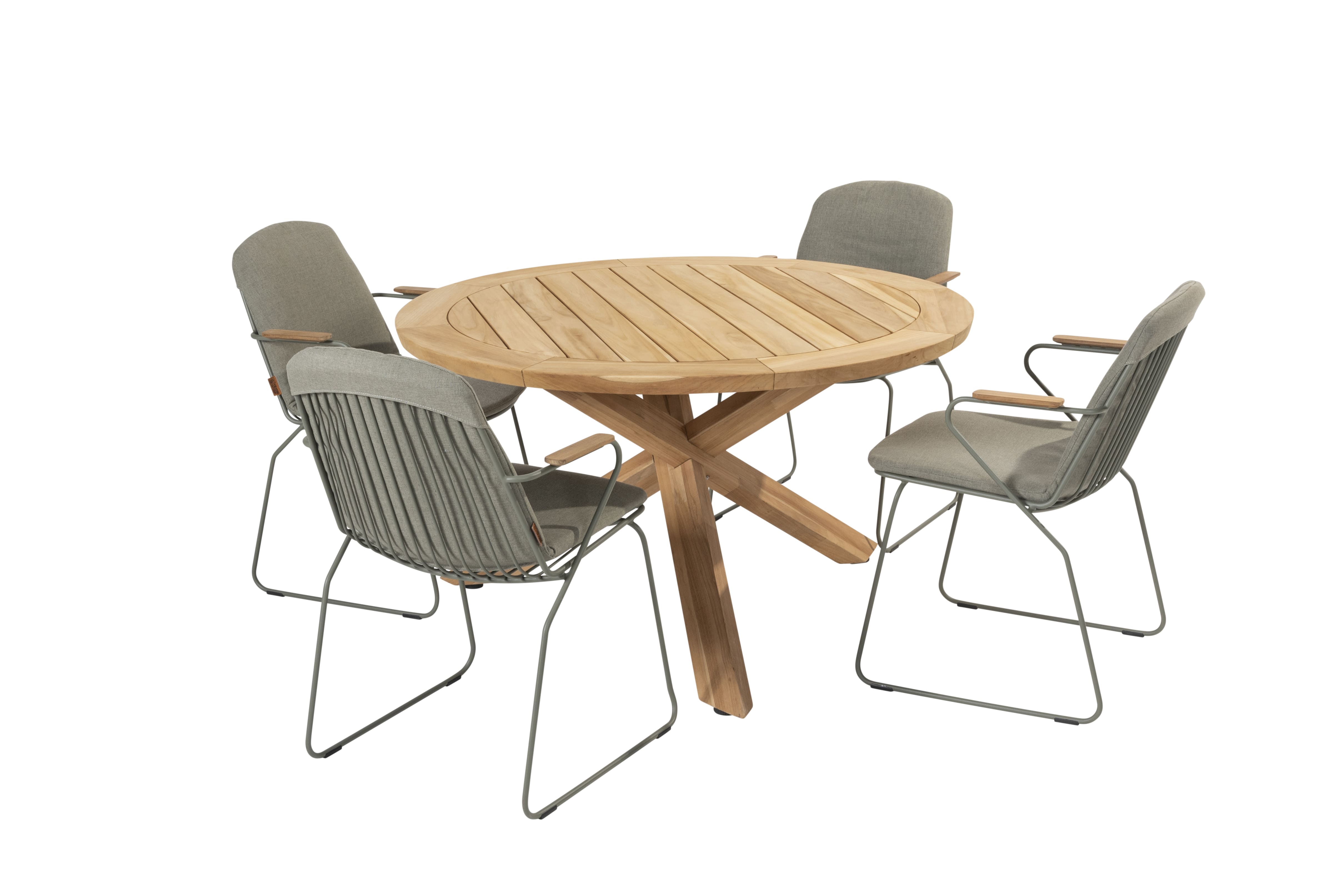 4 Seasons Outdoor Veneto Olive-Prado Ø130cm Essgruppe 5-teilig