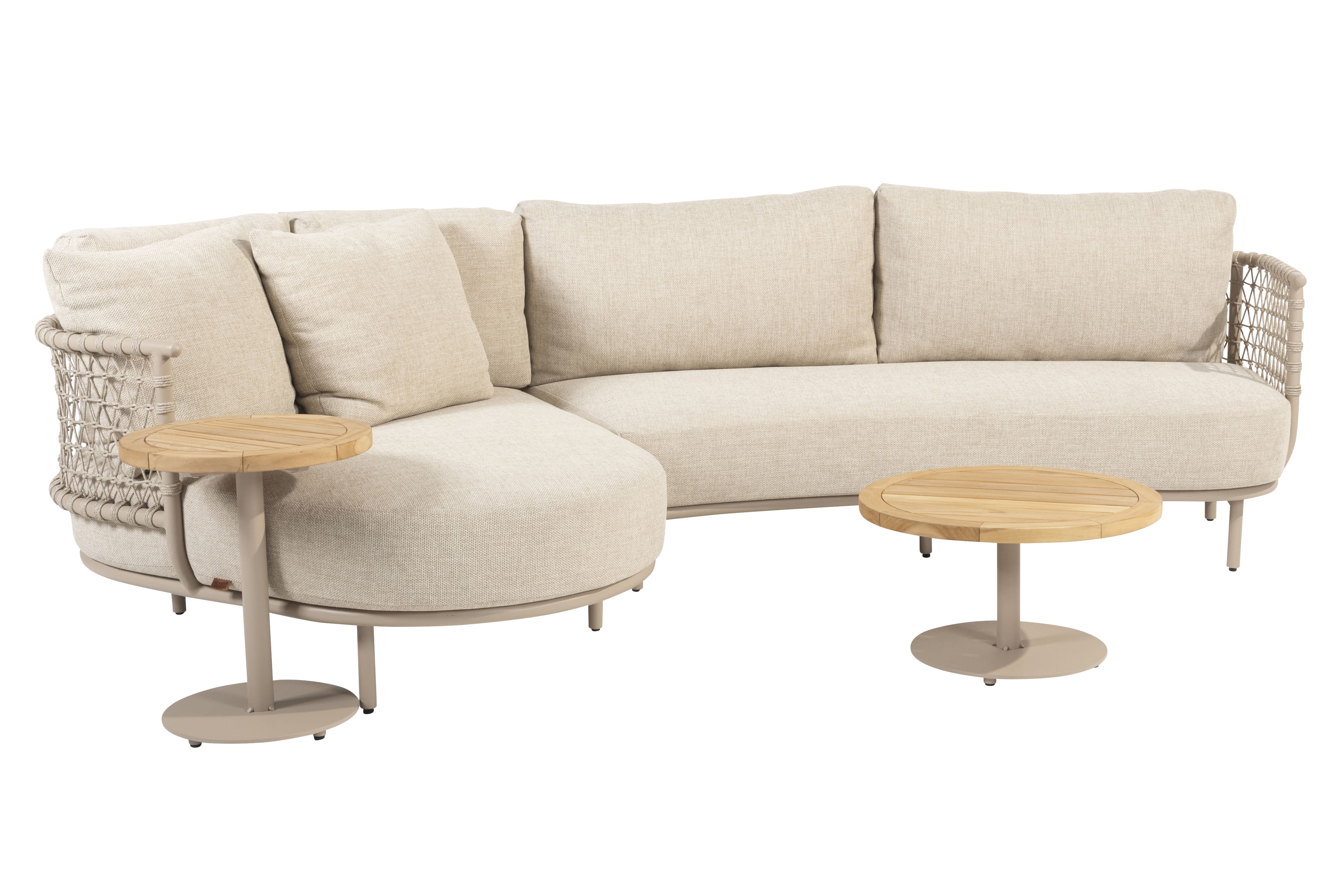 4 Seasons Outdoor Chaiselongue Sardinia latte 4-teilig