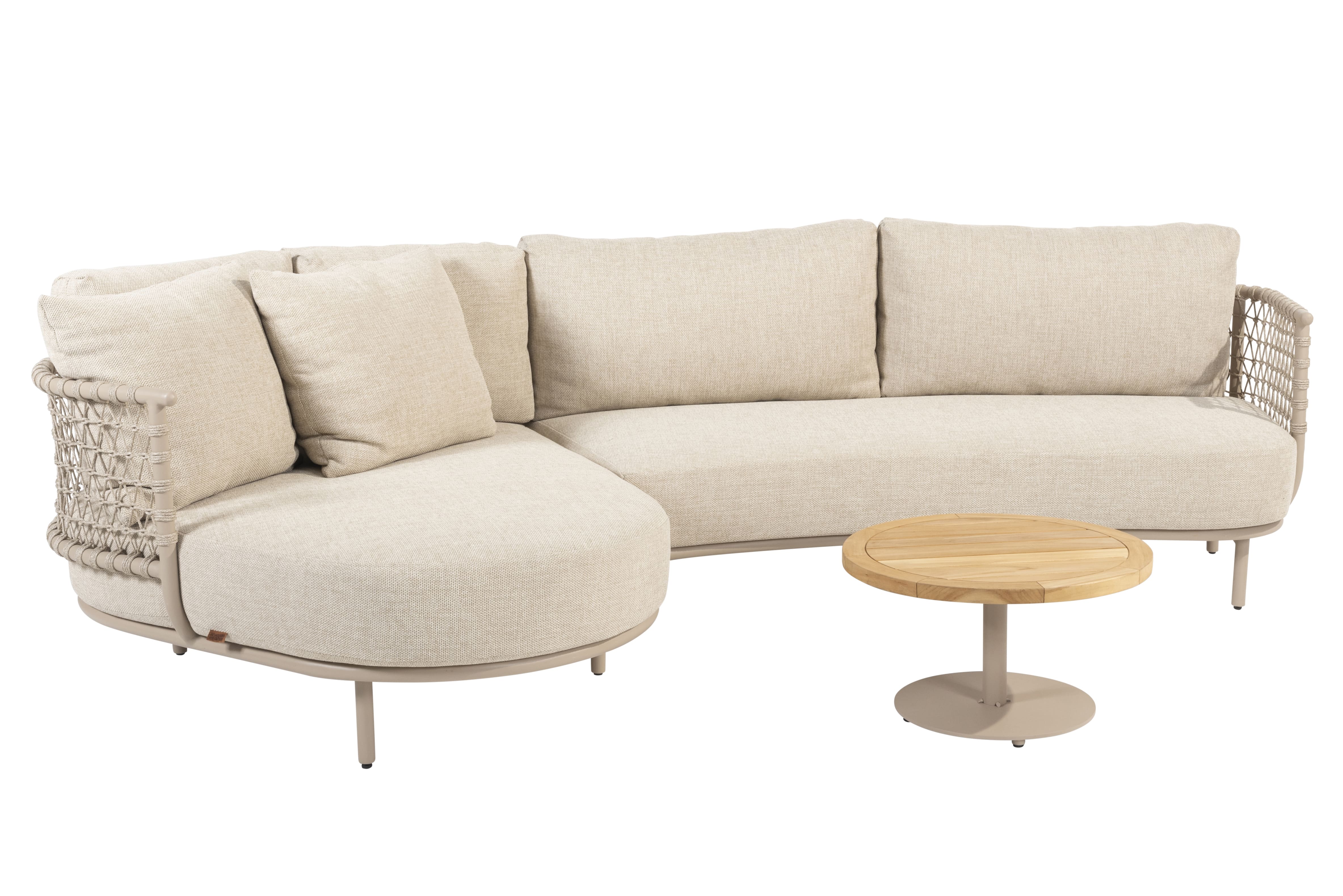 4 Seasons Outdoor Chaiselongue Sardinia latte 3-teilig