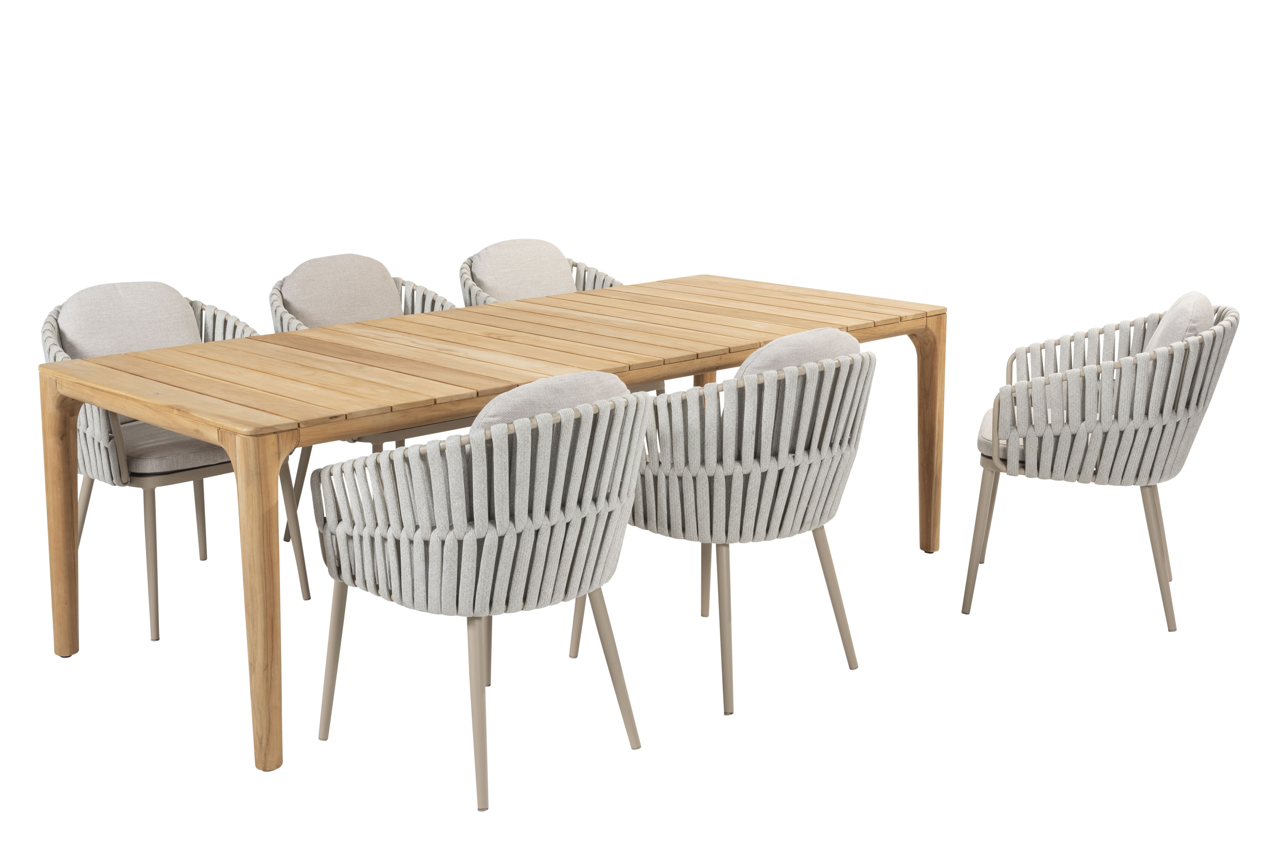 Taste 4SO Diningset Eva latte-Liam 240x100cm 7-delig