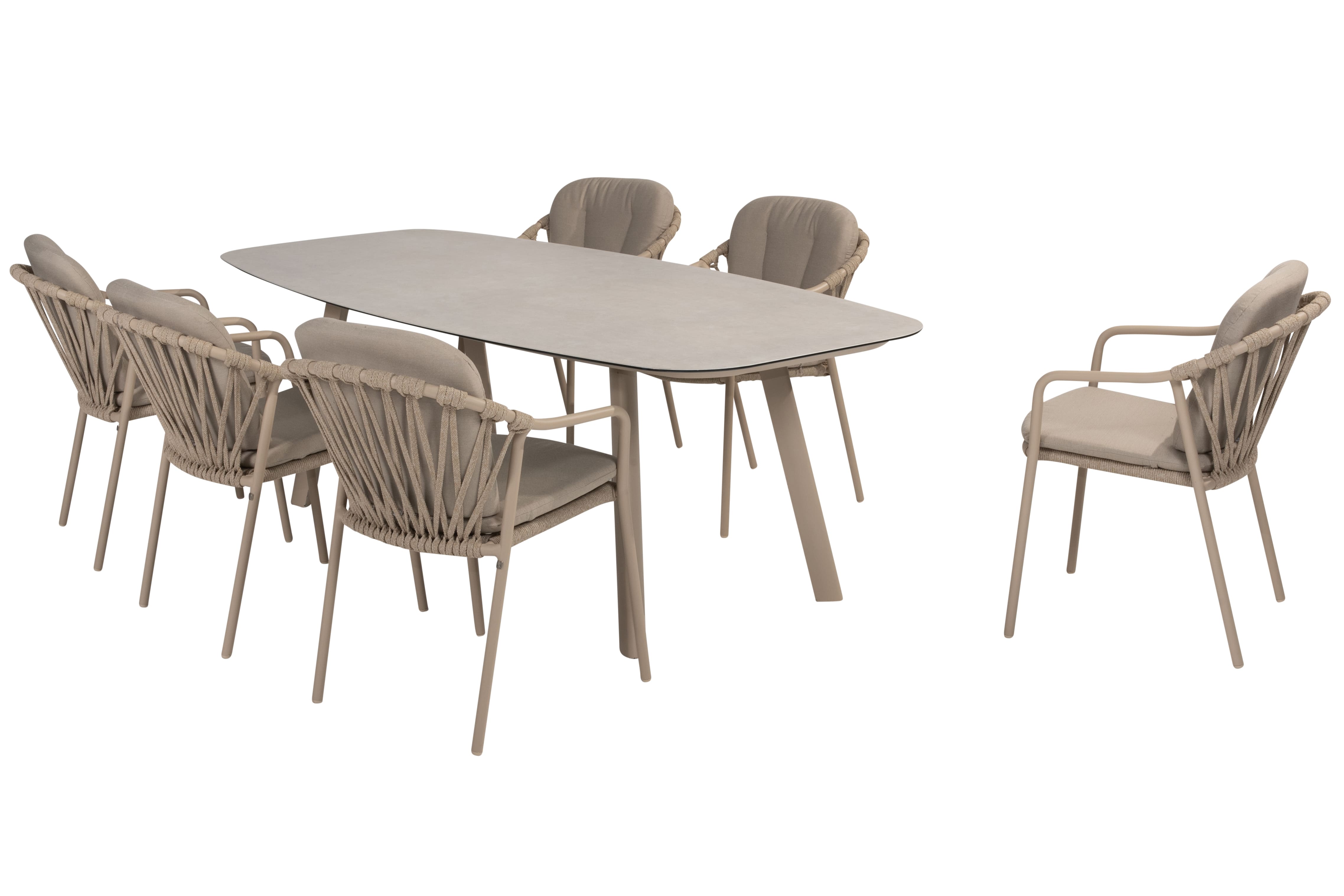 Taste 4SO Esszimmerset Manitoba latte-Manolo 240x103cm 7-teilig