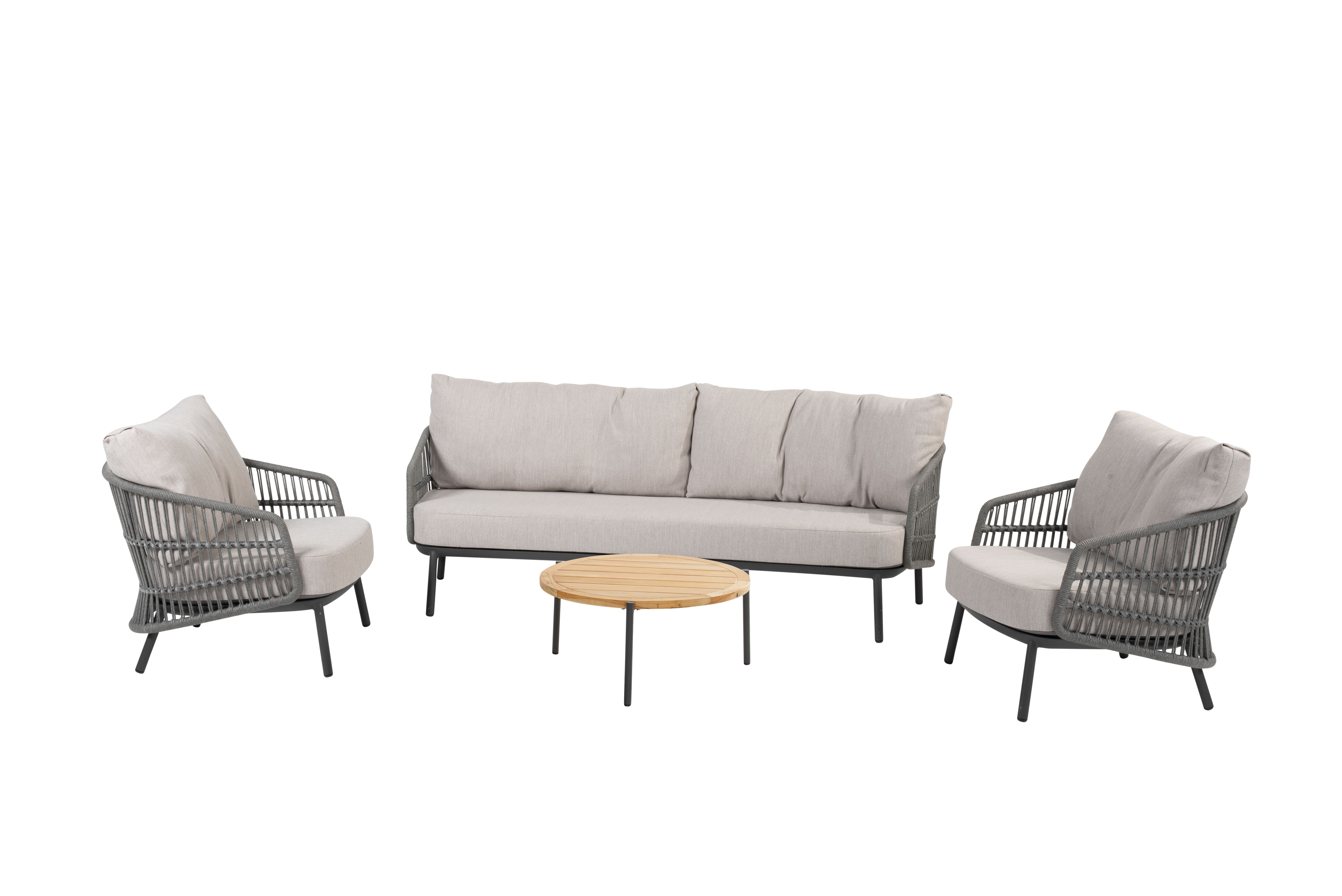 Taste 4SO Loungeset Alicante antraciet 4-delig