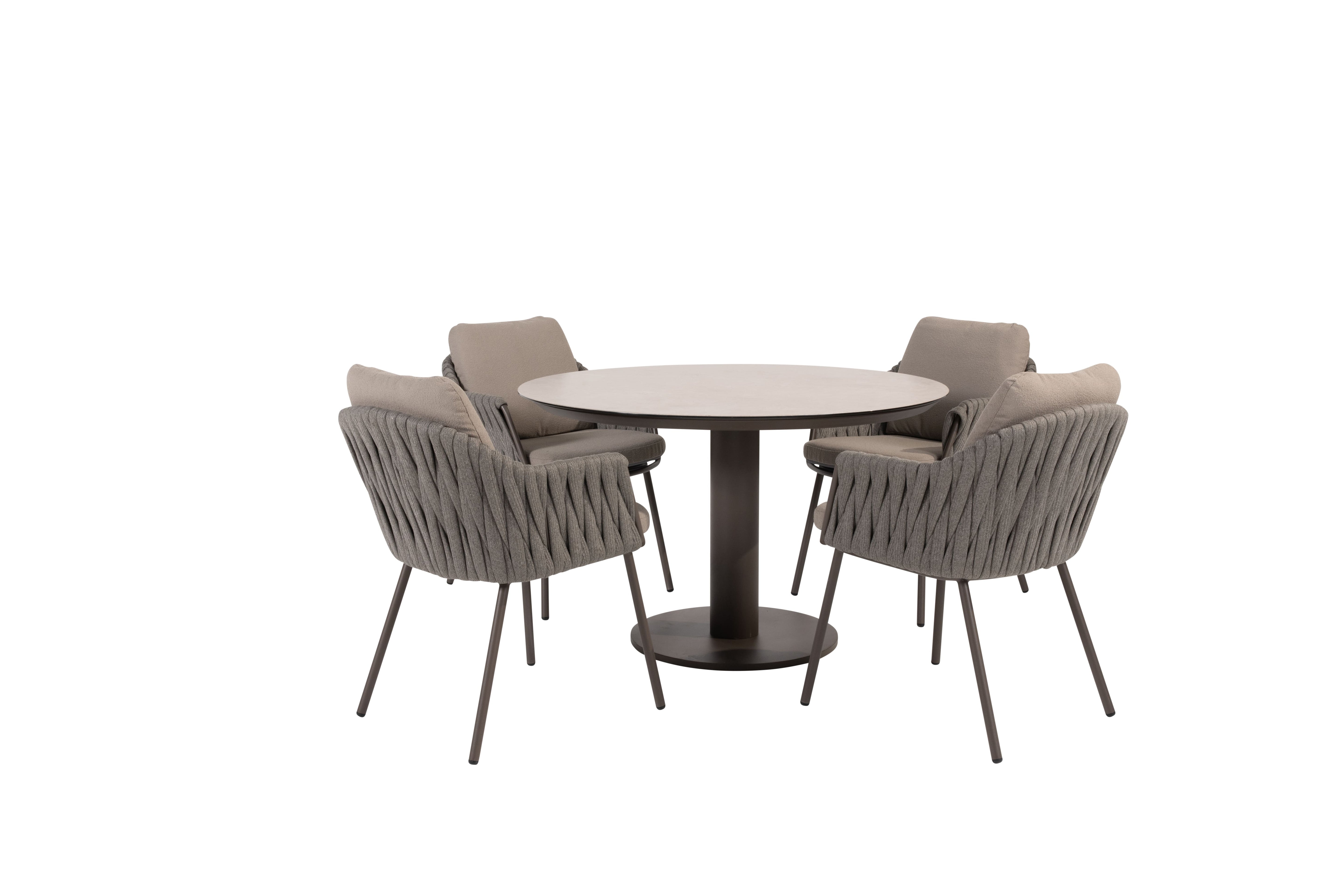 Taste 4SO Diningset Cannes terre-Sarah ø120cm 5-delig