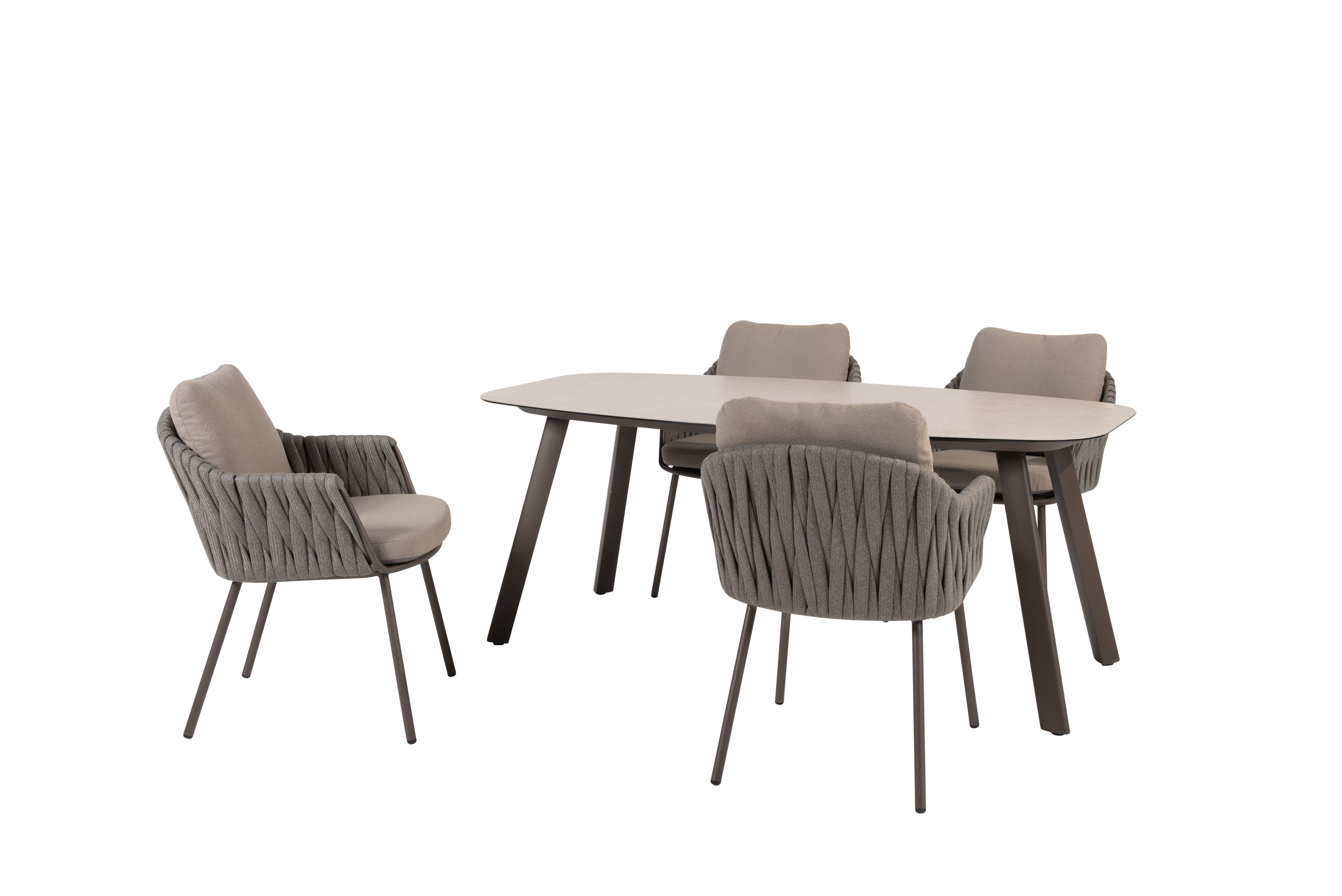 Taste 4SO Diningset Cannes terre-Manolo 180x95cm 5-delig
