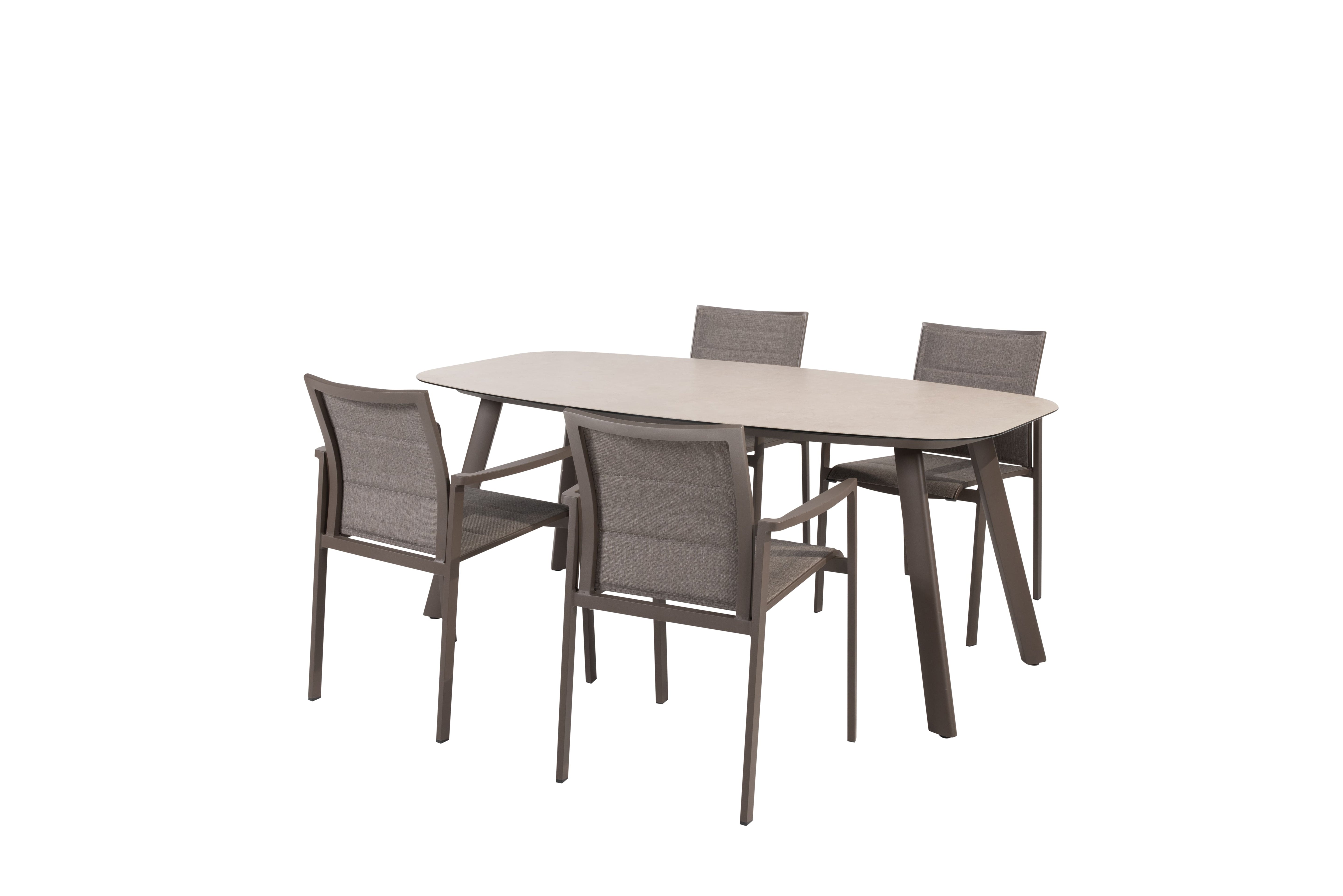Taste 4SO Diningset Cortina terre-Manolo 180x95cm 5-delig