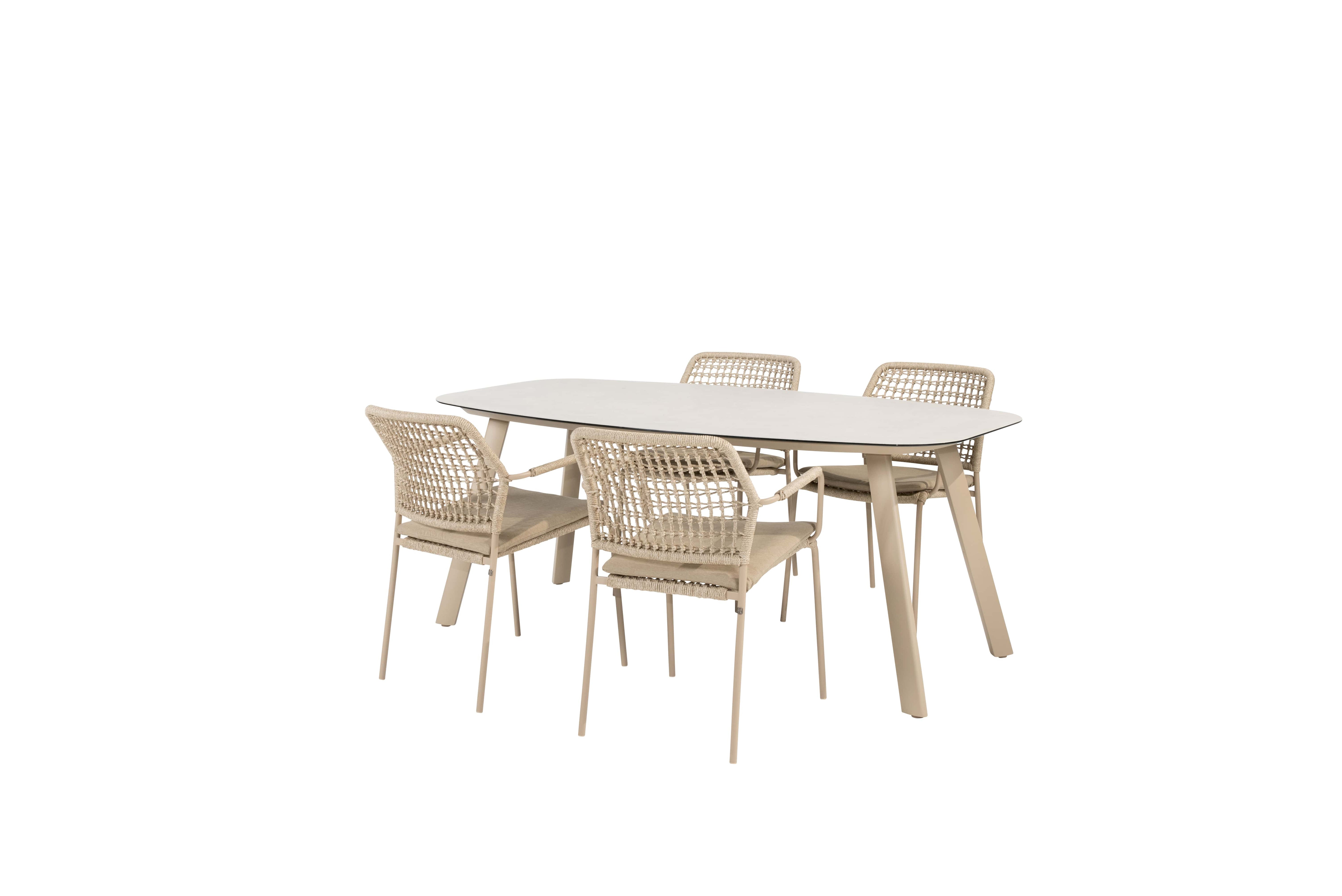 Taste 4SO Diningset Barista latte-Manolo 180x95cm 5-delig