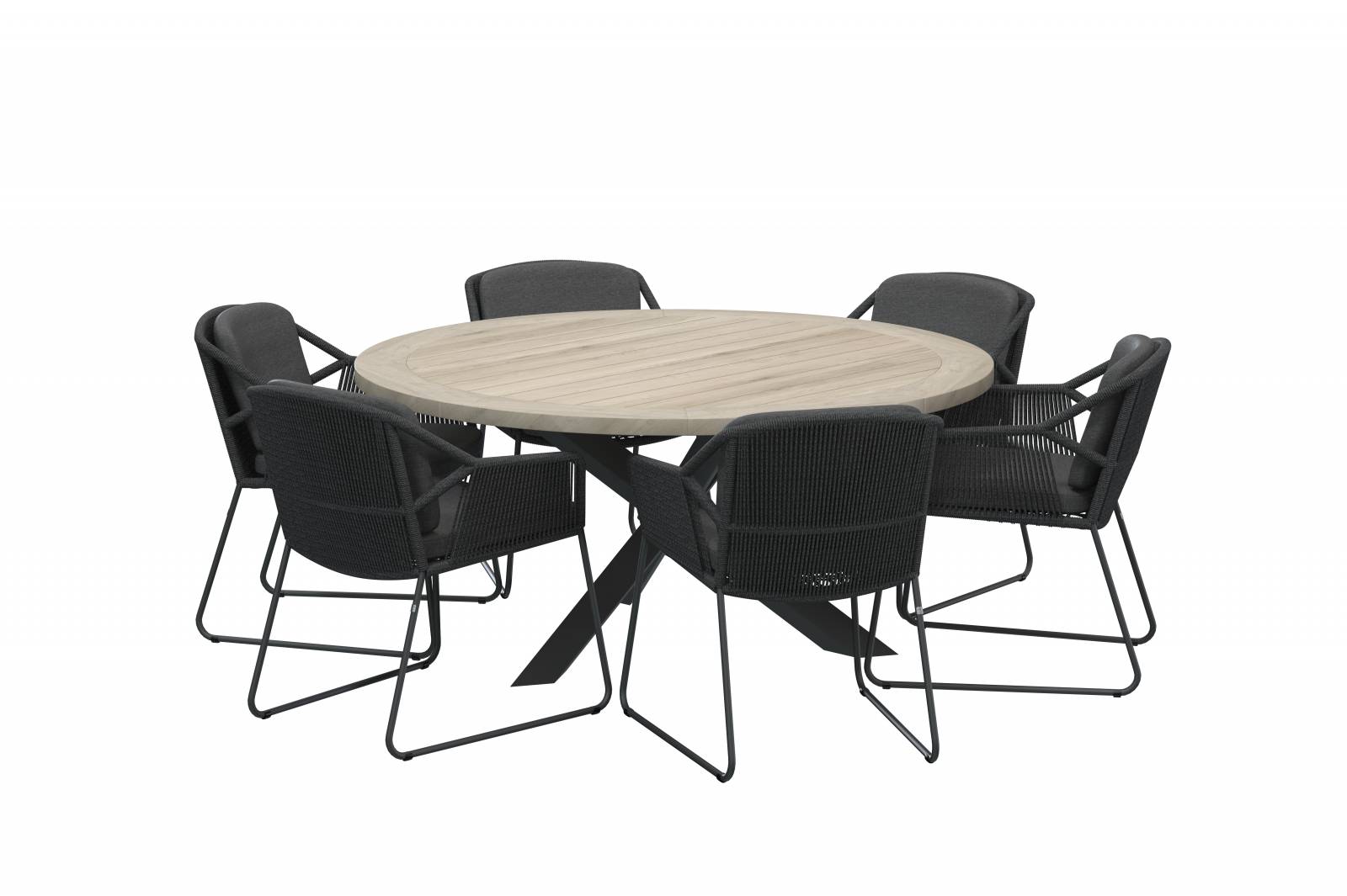 4 Seasons Outdoor accor-louvre ø160cm Essgruppe 7-teilig